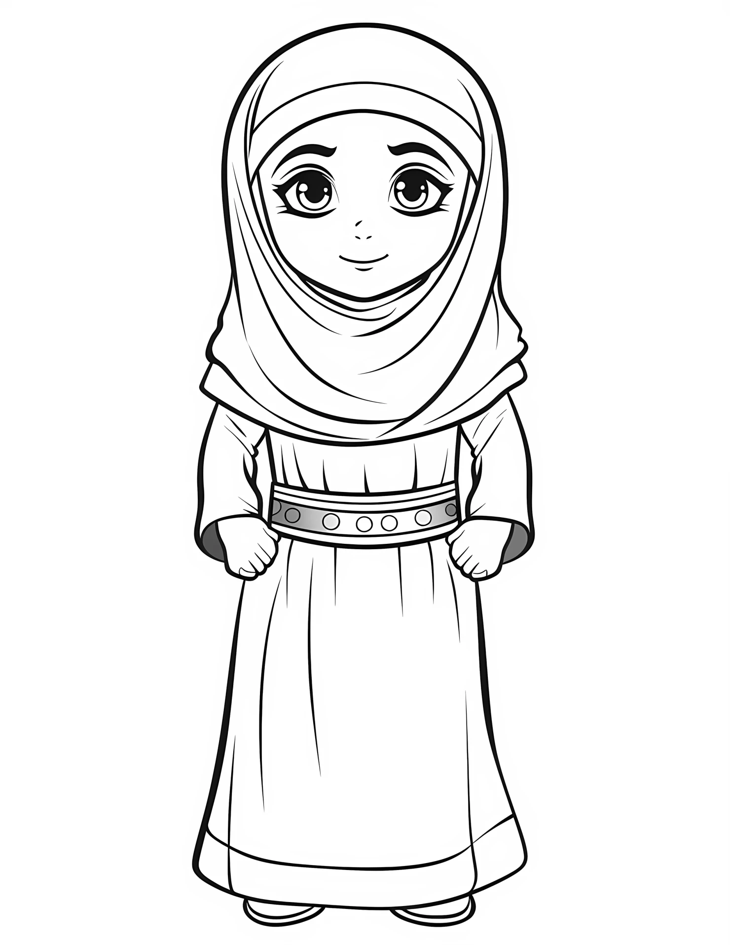 Islam for kids coloring page on white color background #31851