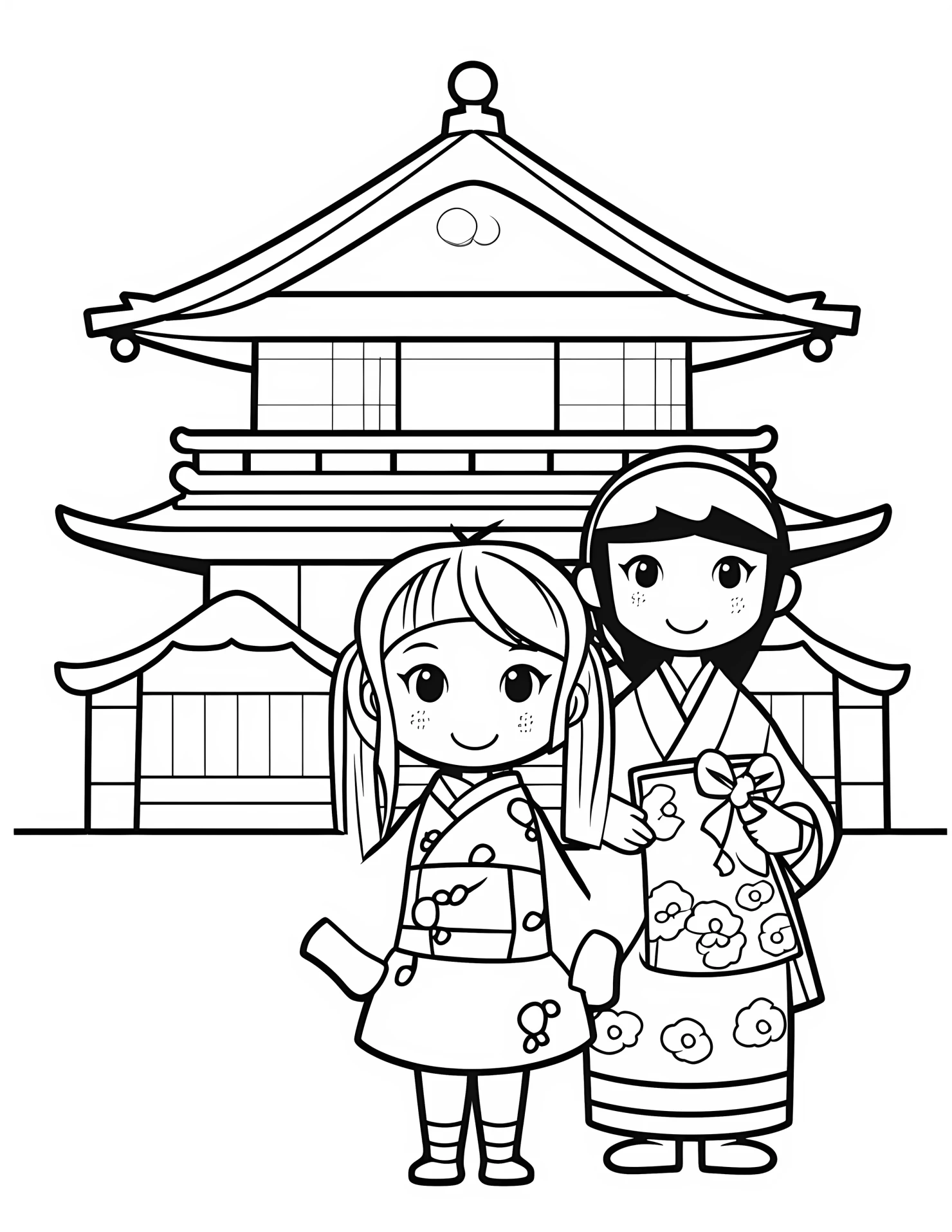 Japan for kids coloring page on white color background #31859