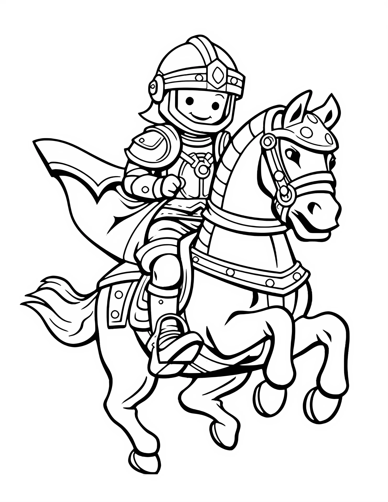 Jousting lance for kids coloring page on white color background #31876