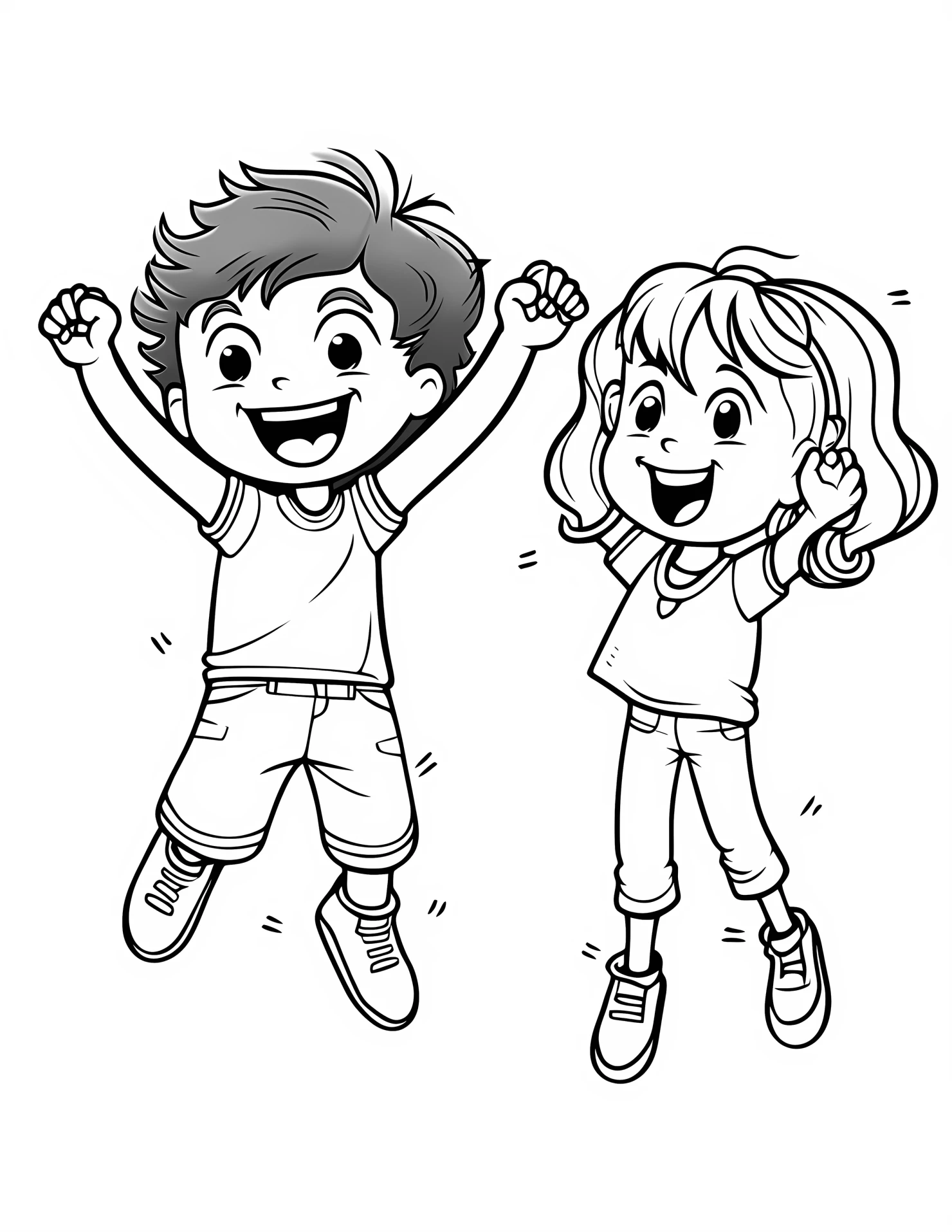 Jump shot for kids coloring page on white color background #31881