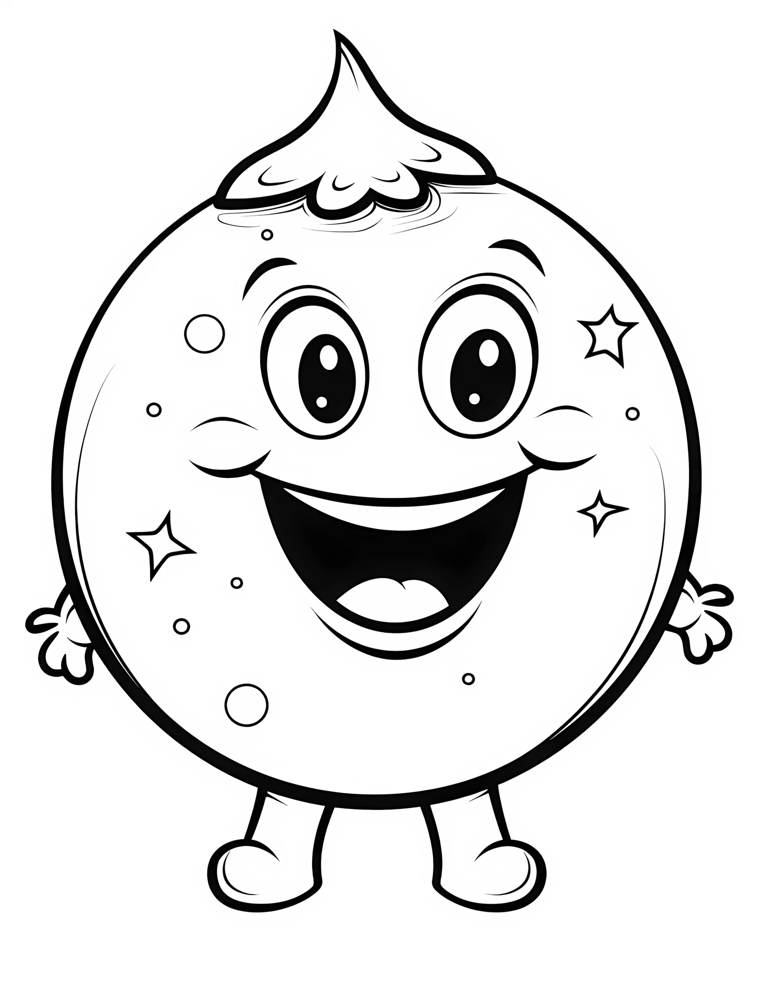 Jupiter for kids coloring page on white color background #31885