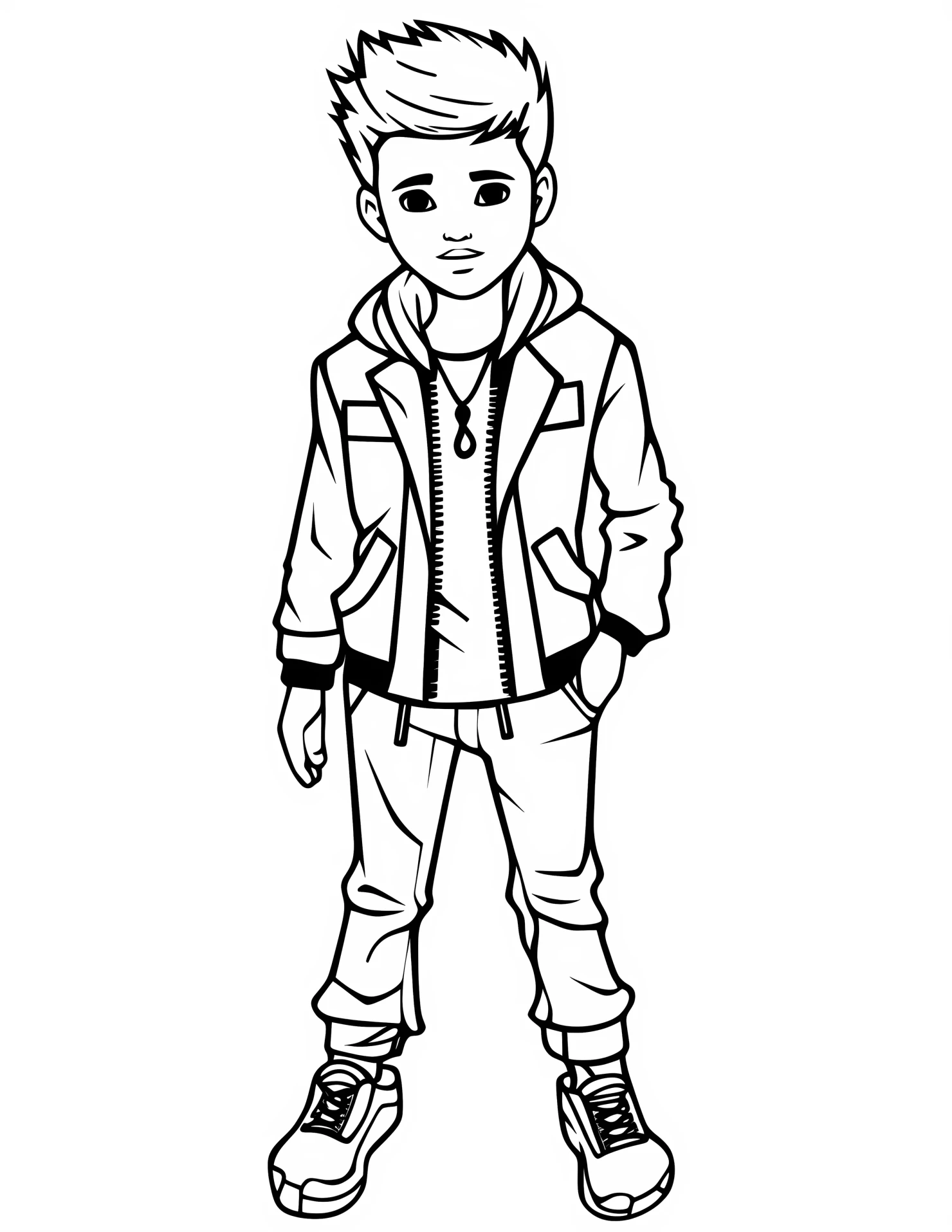 Justin bieber for kids coloring page on white color background #31894