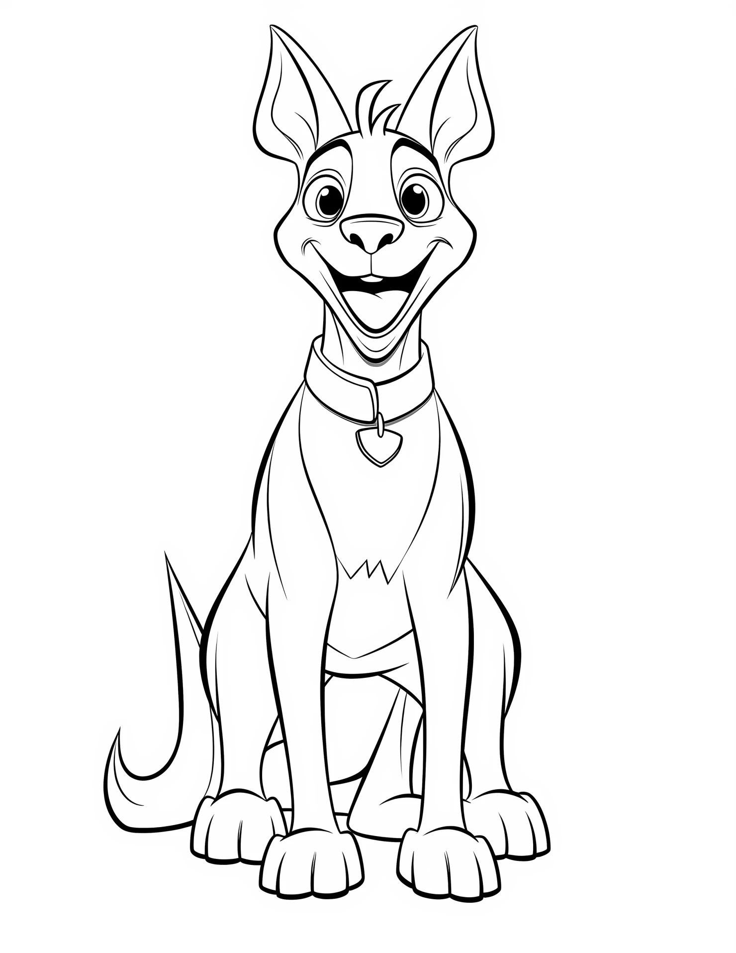 Kangaroo for kids coloring page on white color background #31898