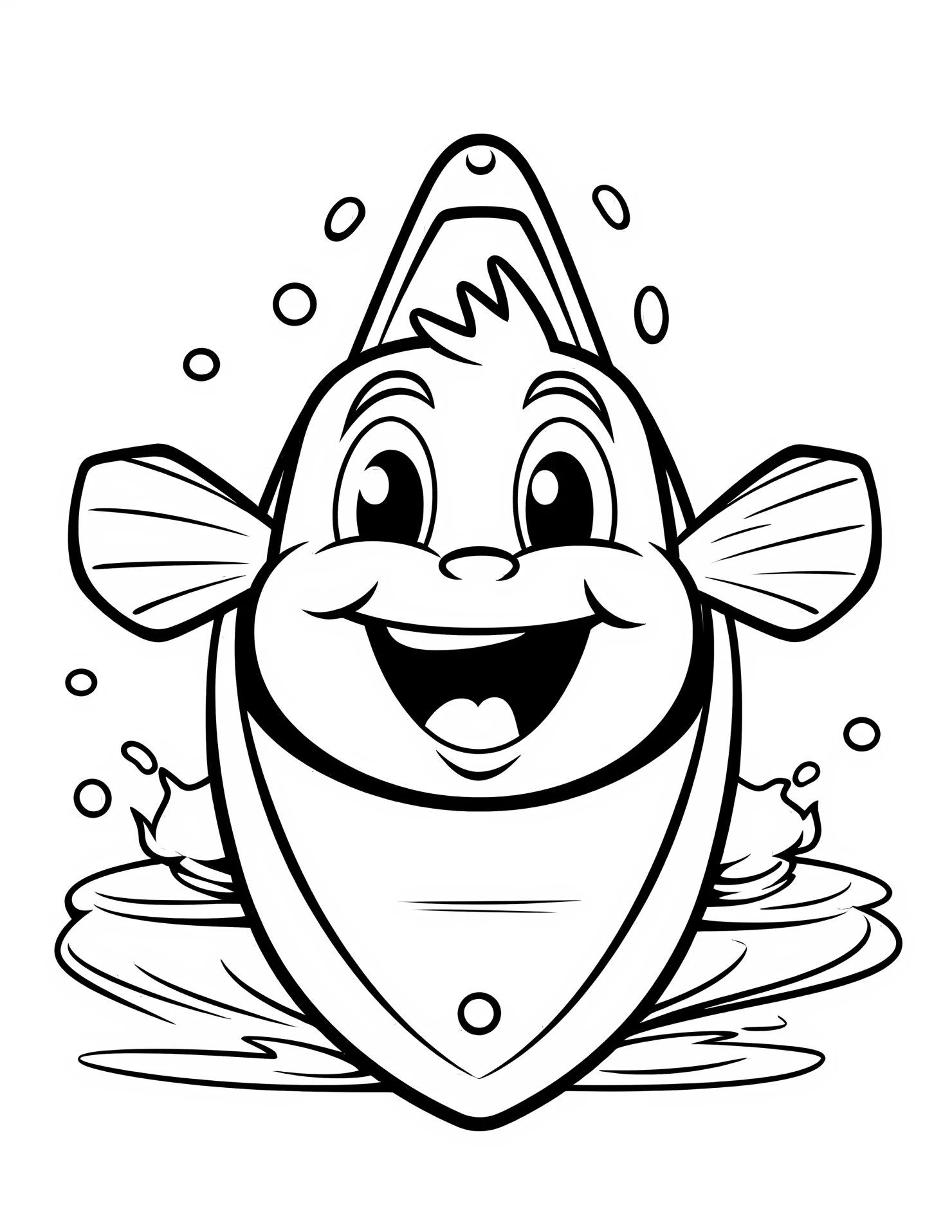 Kayak for kids coloring page on white color background #31901