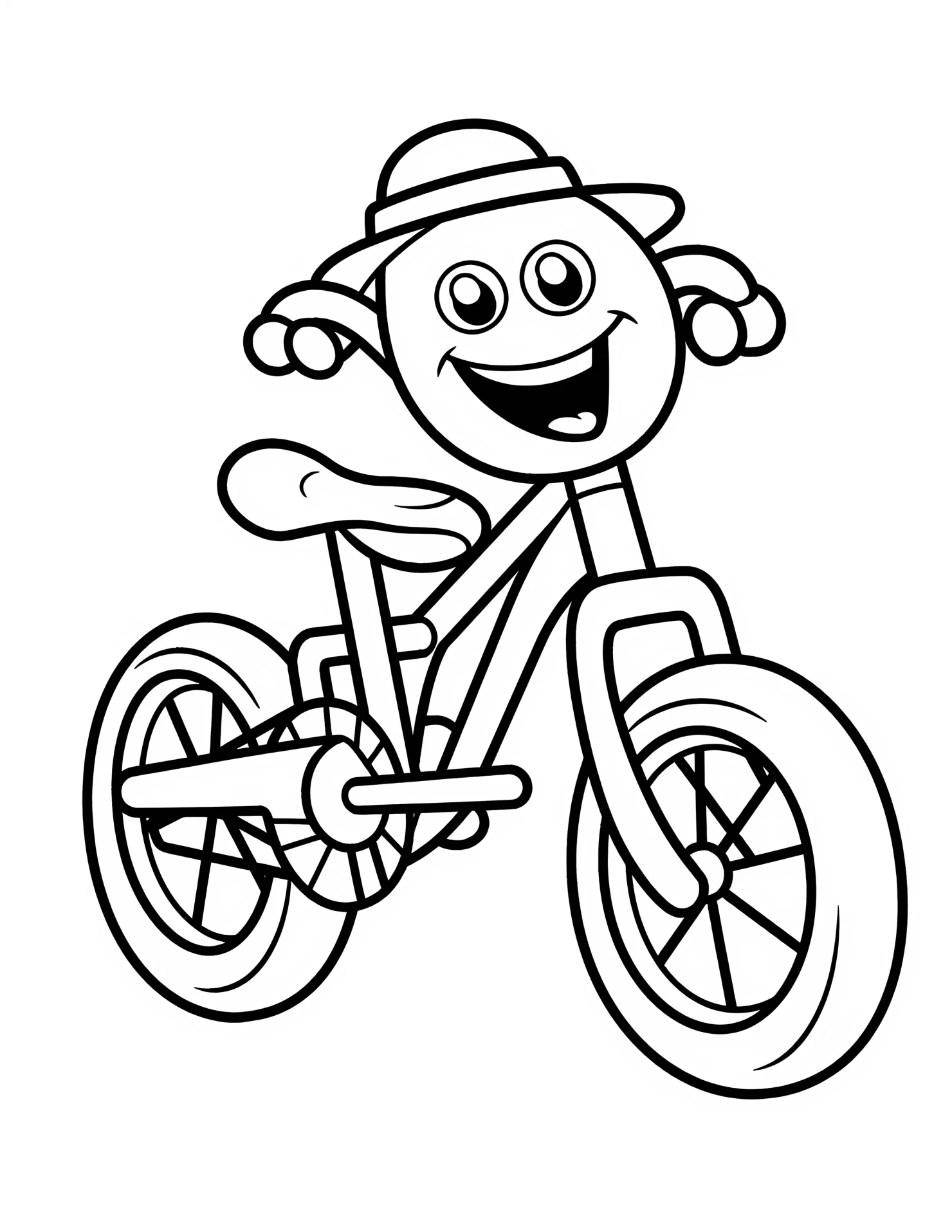 Kids bike for kids coloring page on white color background #31904