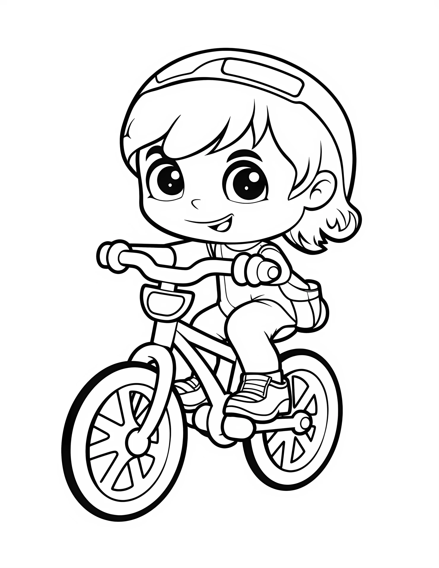 Kids bike for kids coloring page on white color background #31905