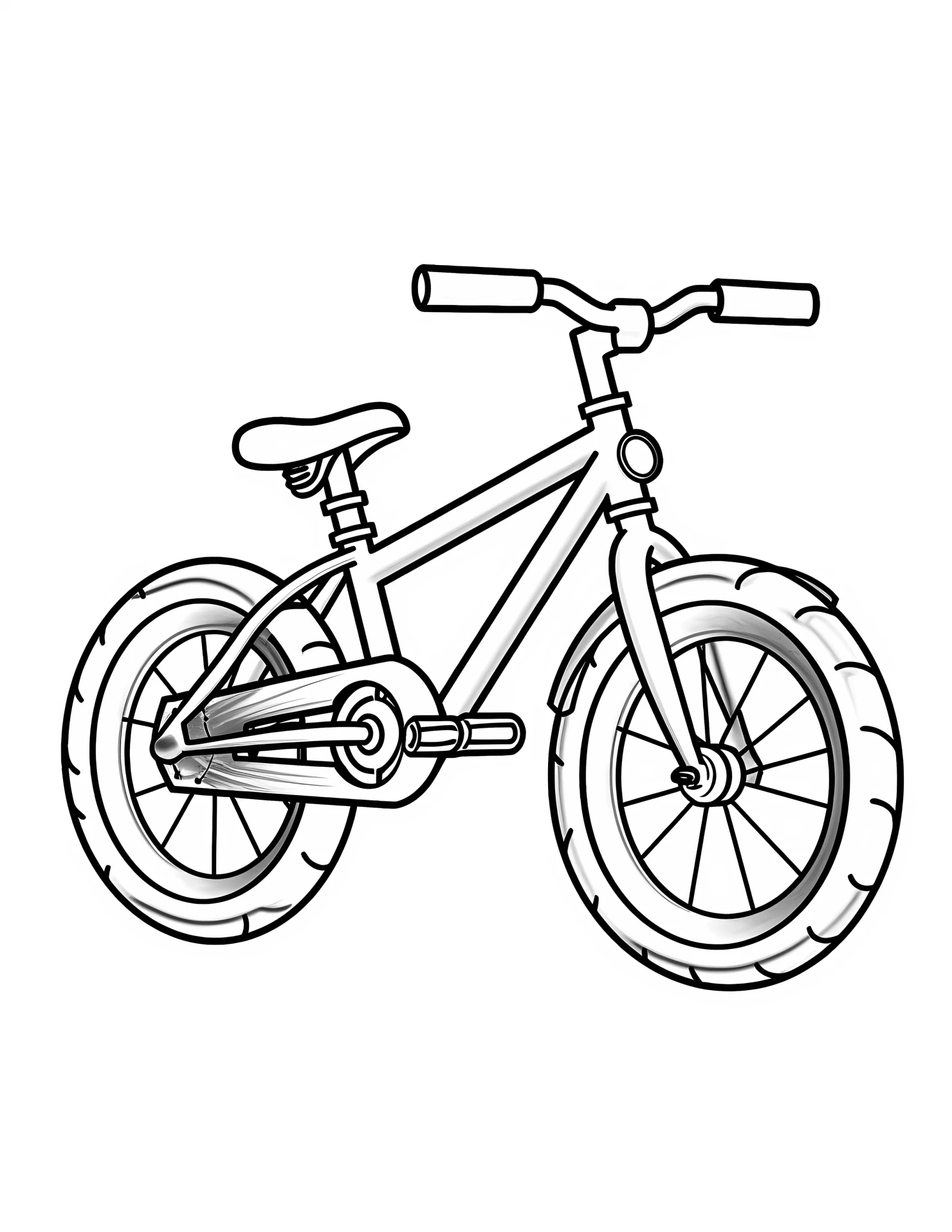 Kids bike for kids coloring page on white color background #31906