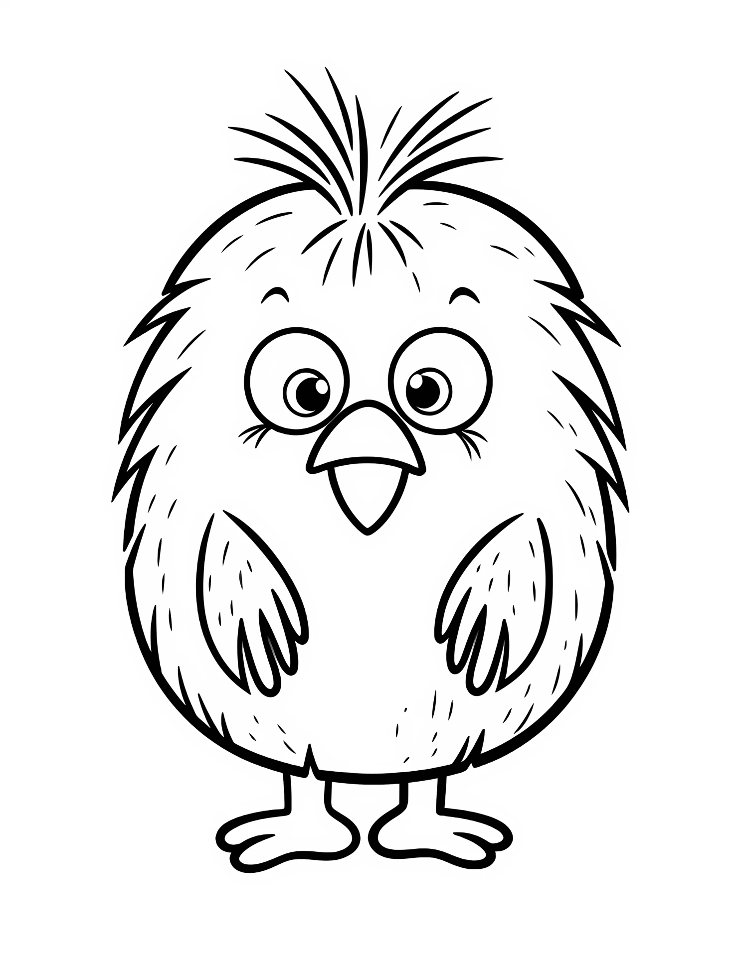 Kiwi for kids coloring page on white color background #31908