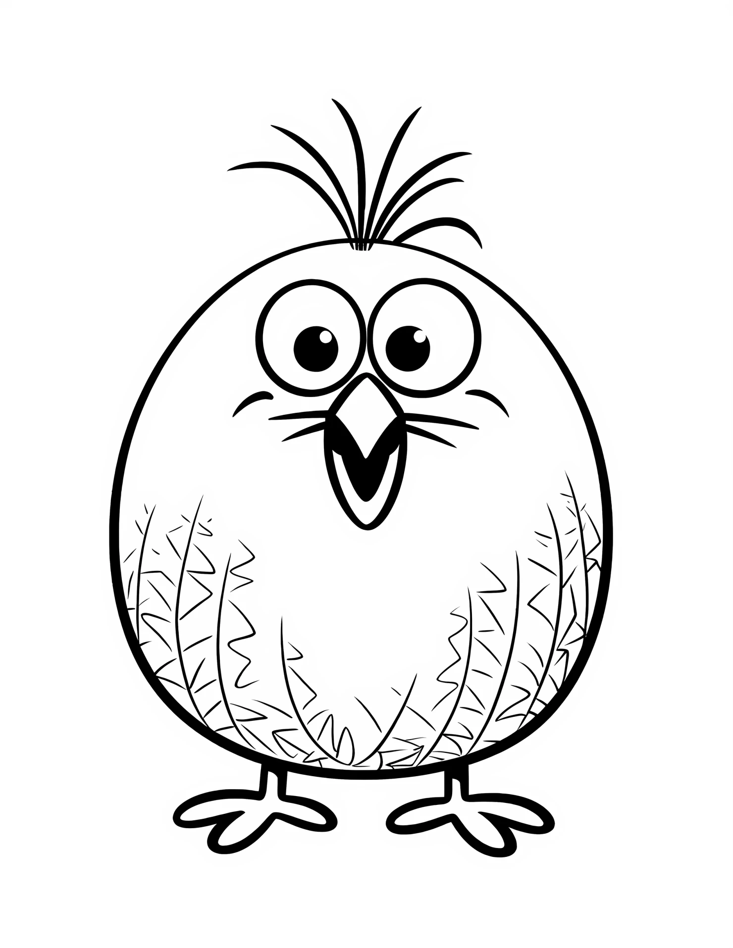 Kiwi for kids coloring page on white color background #31910