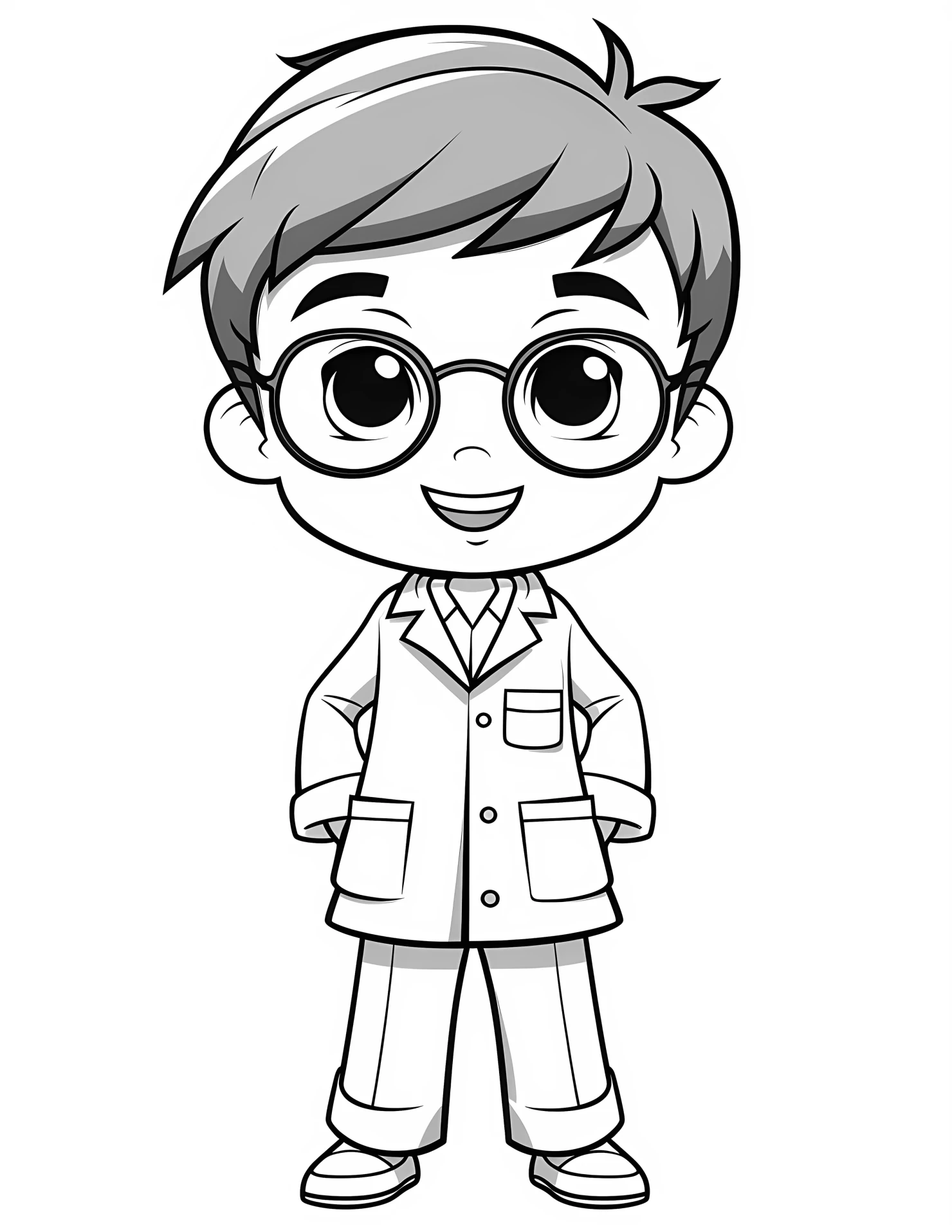 Lab coat for kids coloring page on white color background #31915