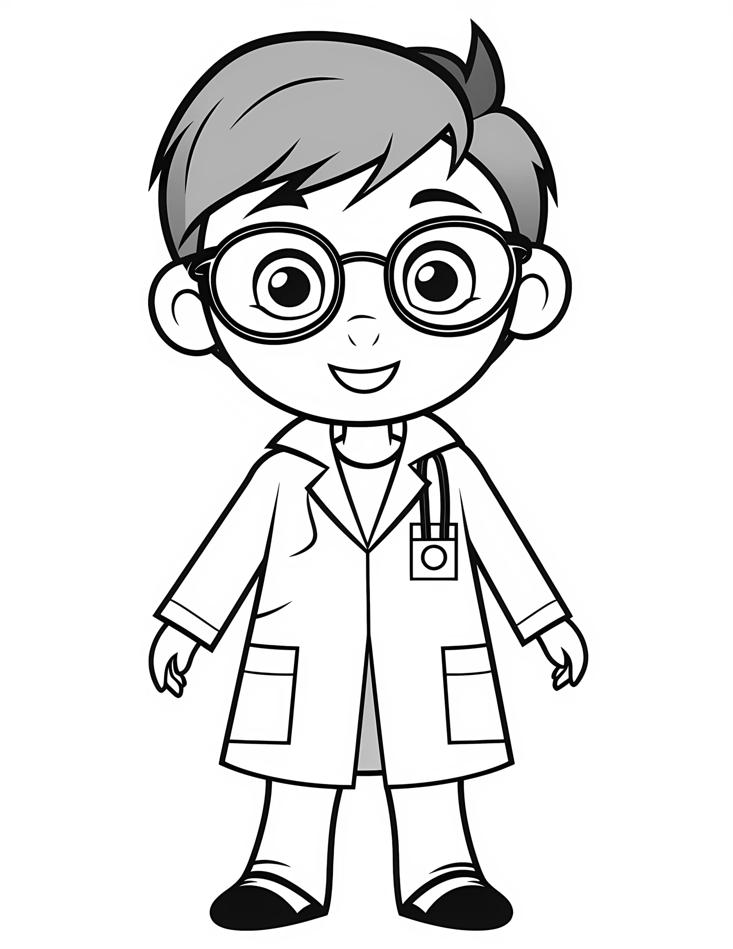 Lab coat for kids coloring page on white color background #31917