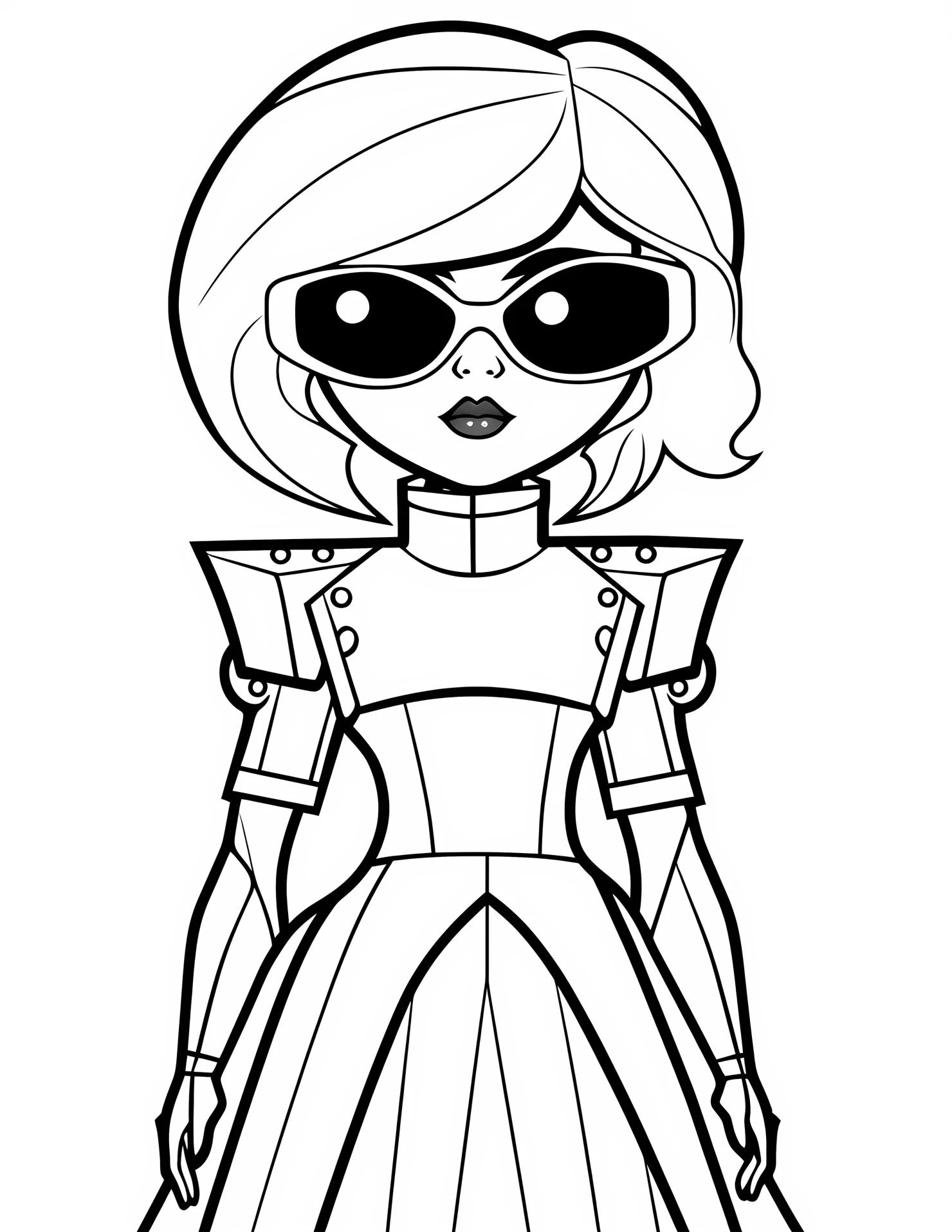Lady Gaga for kids coloring page on white color background #31923