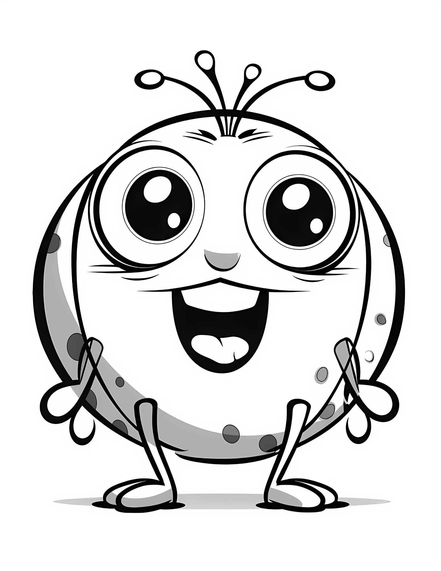 Ladybug for kids coloring page on white color background #31930
