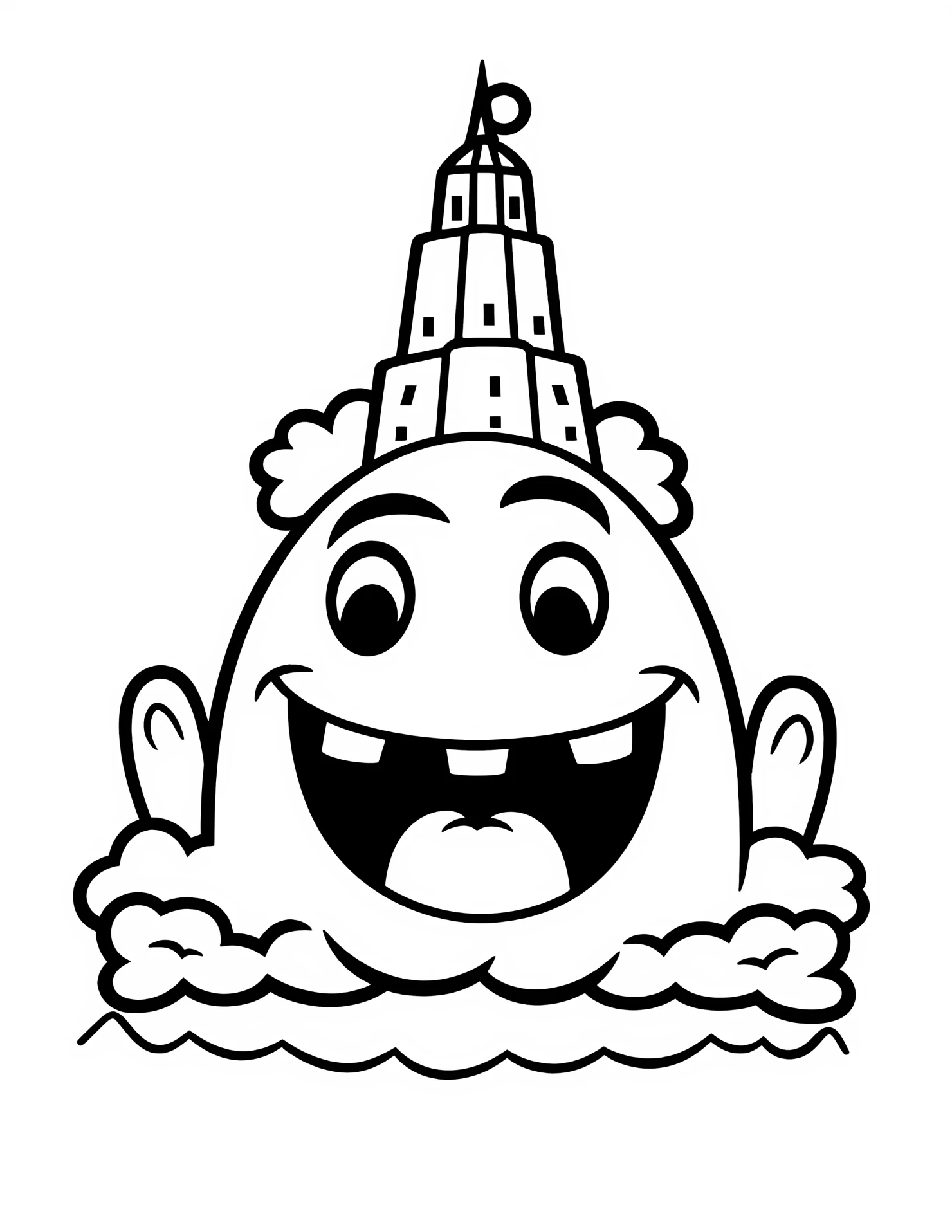 Liberty Island for kids coloring page on white color background #31939