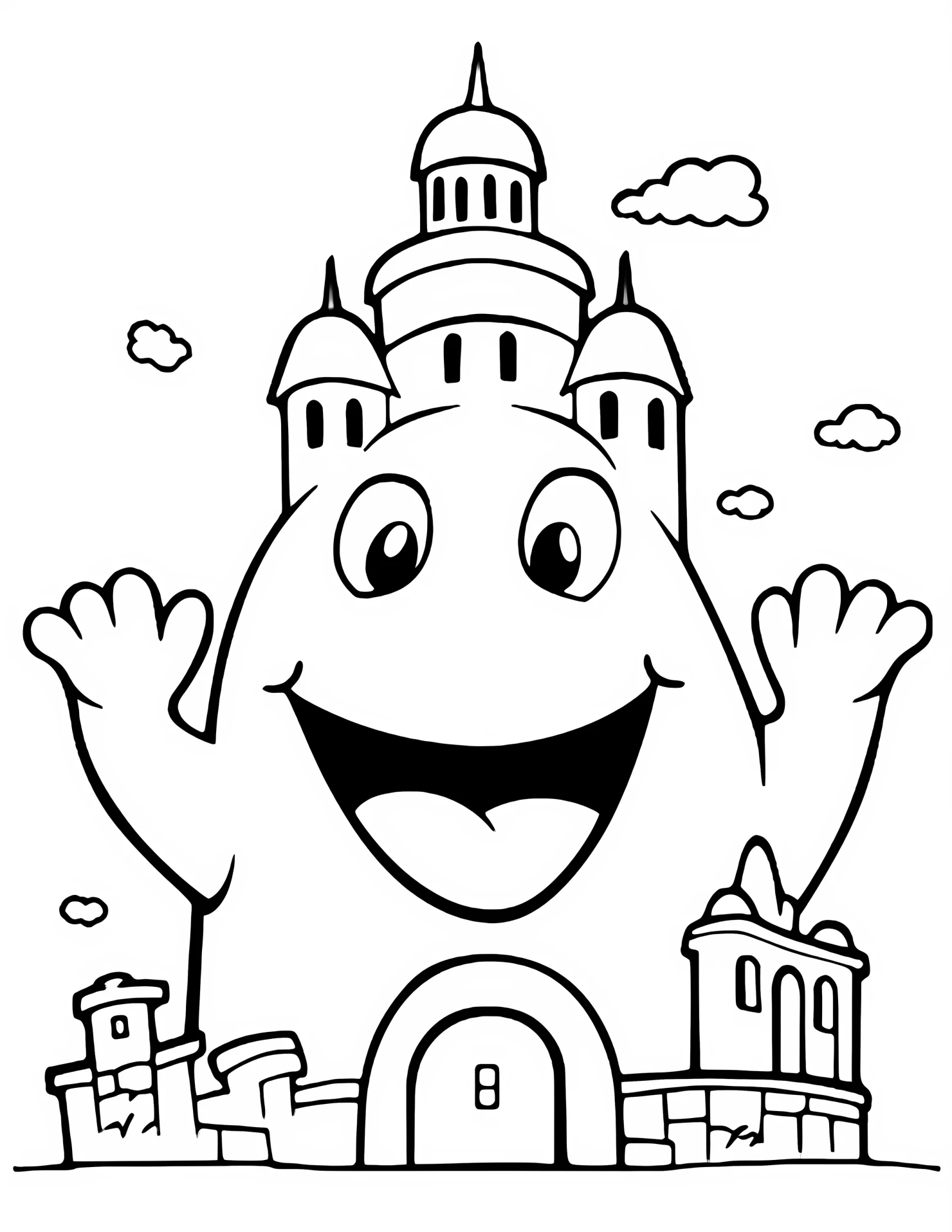 Liberty Island for kids coloring page on white color background #31941