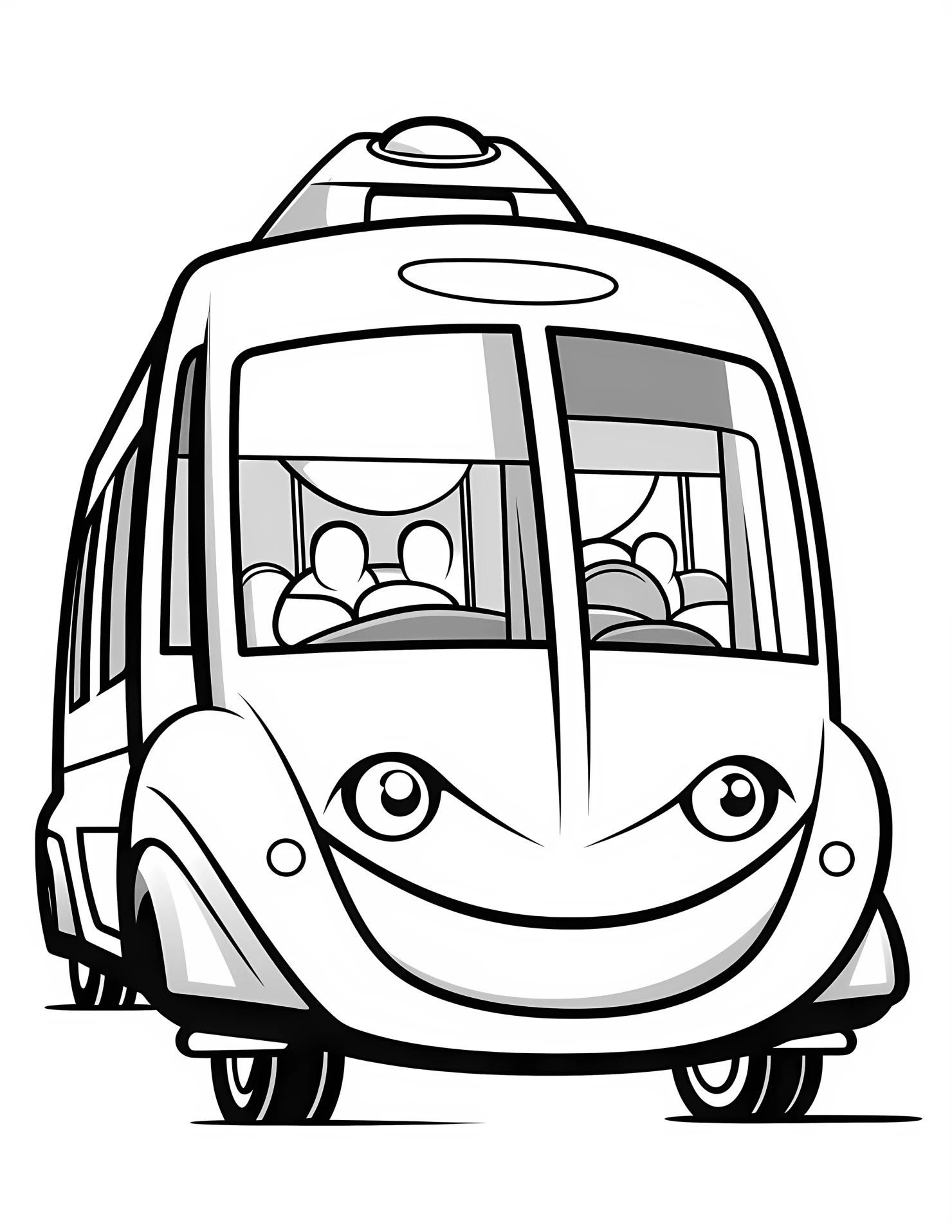 Light rail for kids coloring page on white color background #31943