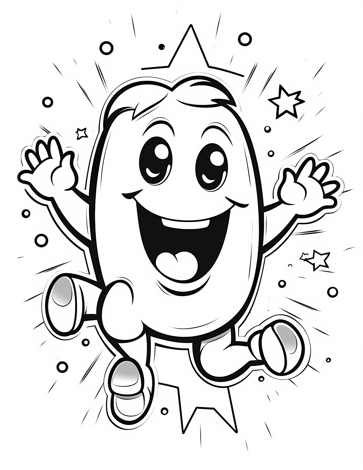 Light show for kids coloring page on white color background #31952