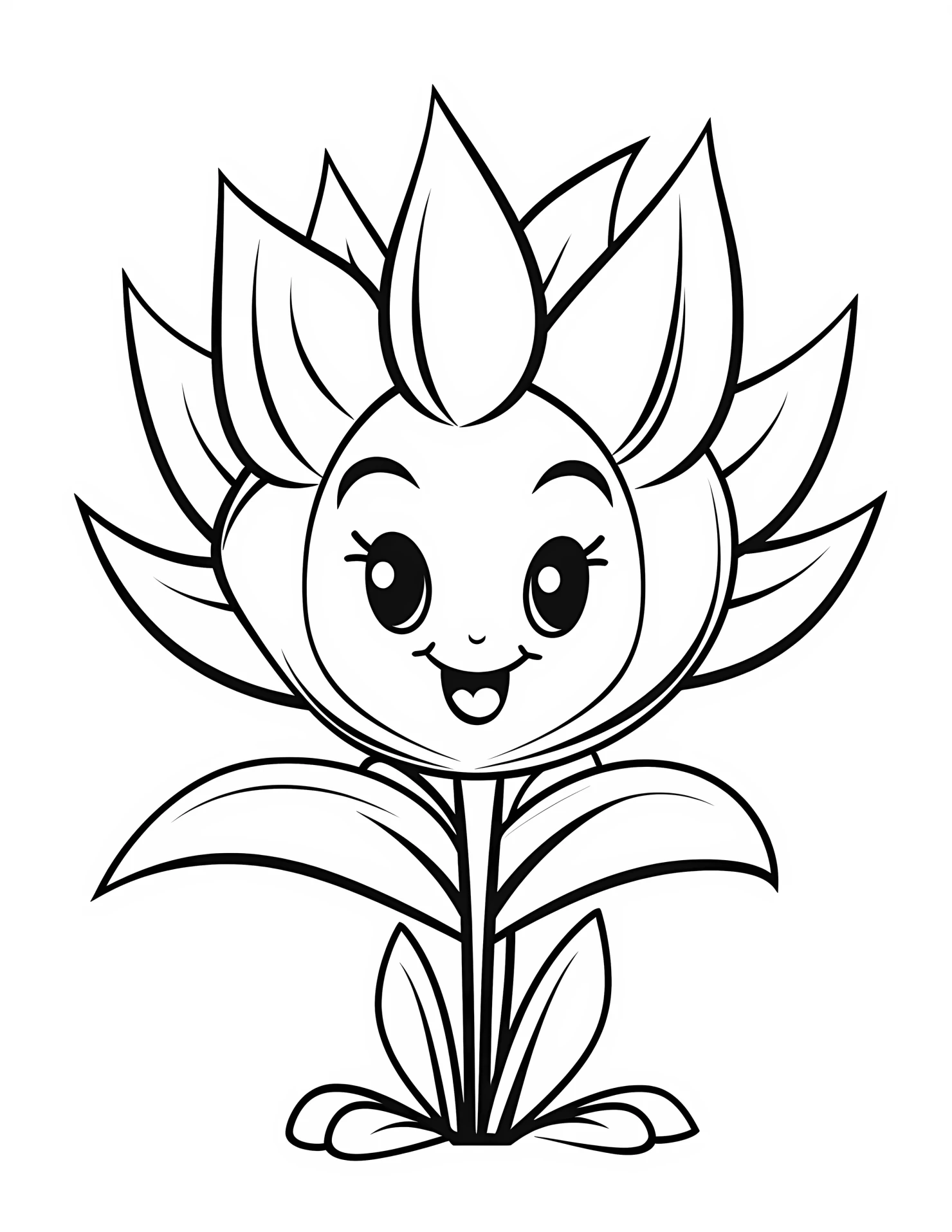 Lilie for kids coloring page on white color background #31958