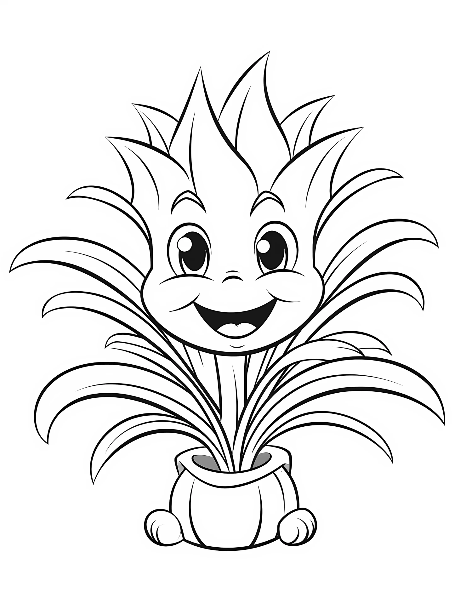 Lilie for kids coloring page on white color background #31959