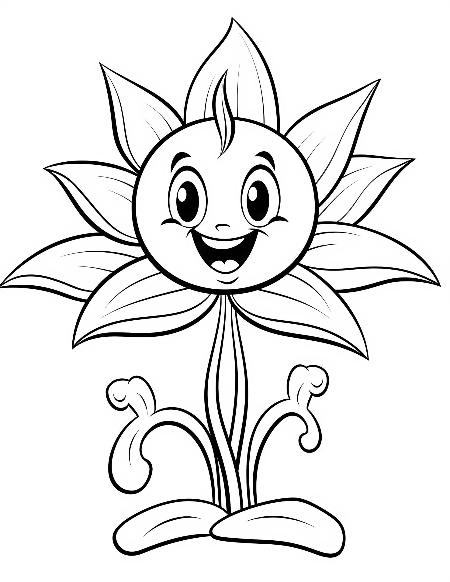 Lilie for kids coloring page on white color background #31961