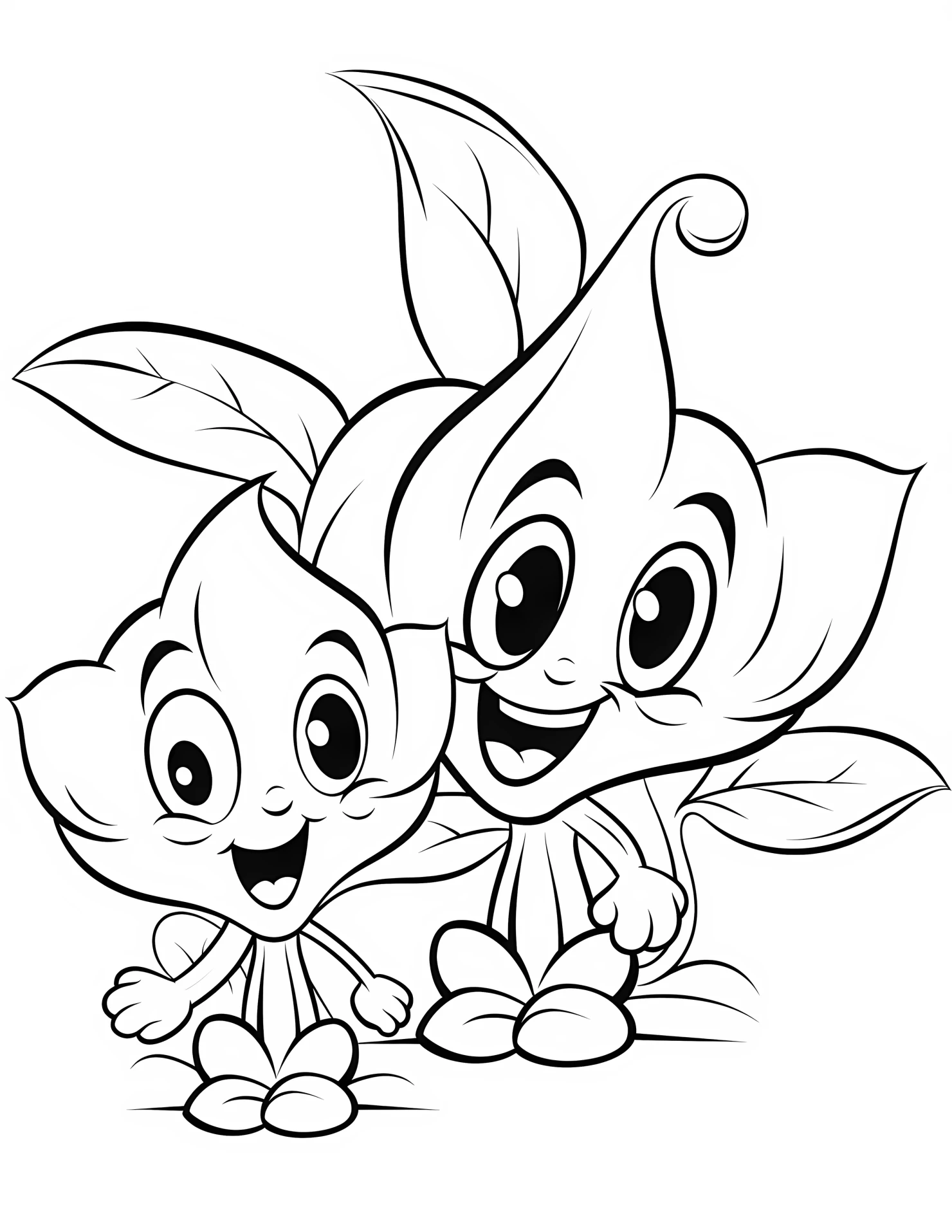Lilie for kids coloring page on white color background #31964
