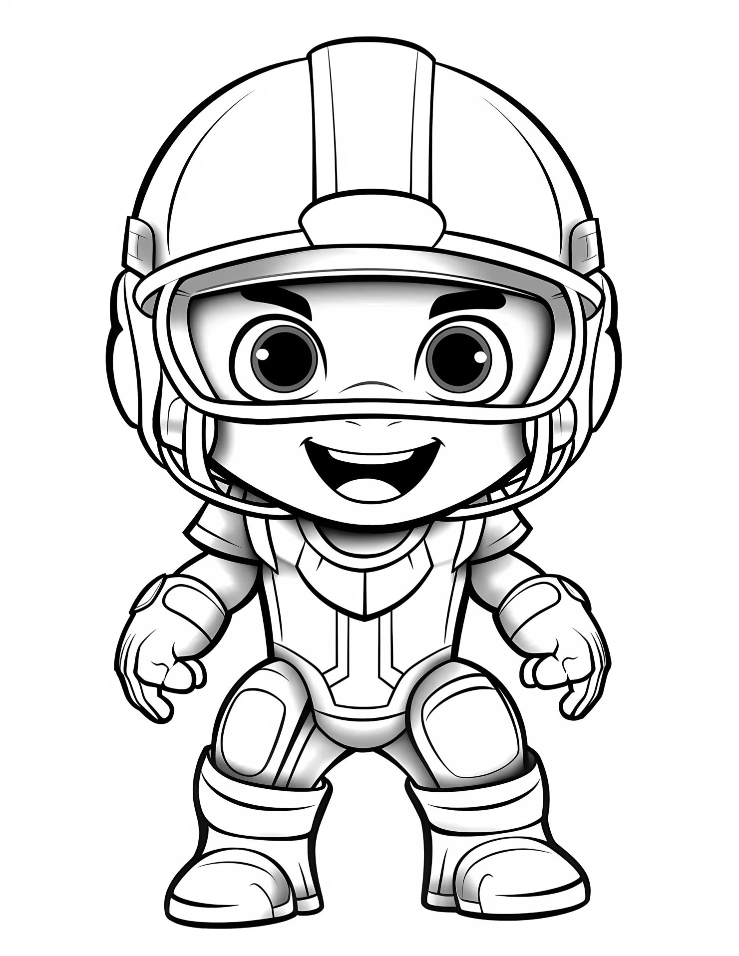 Linebacker for kids coloring page on white color background #31972