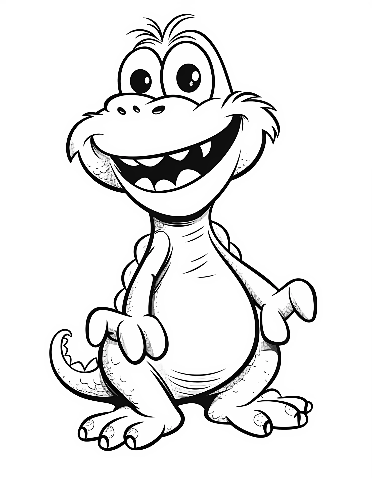 Lizard for kids coloring page on white color background #31991