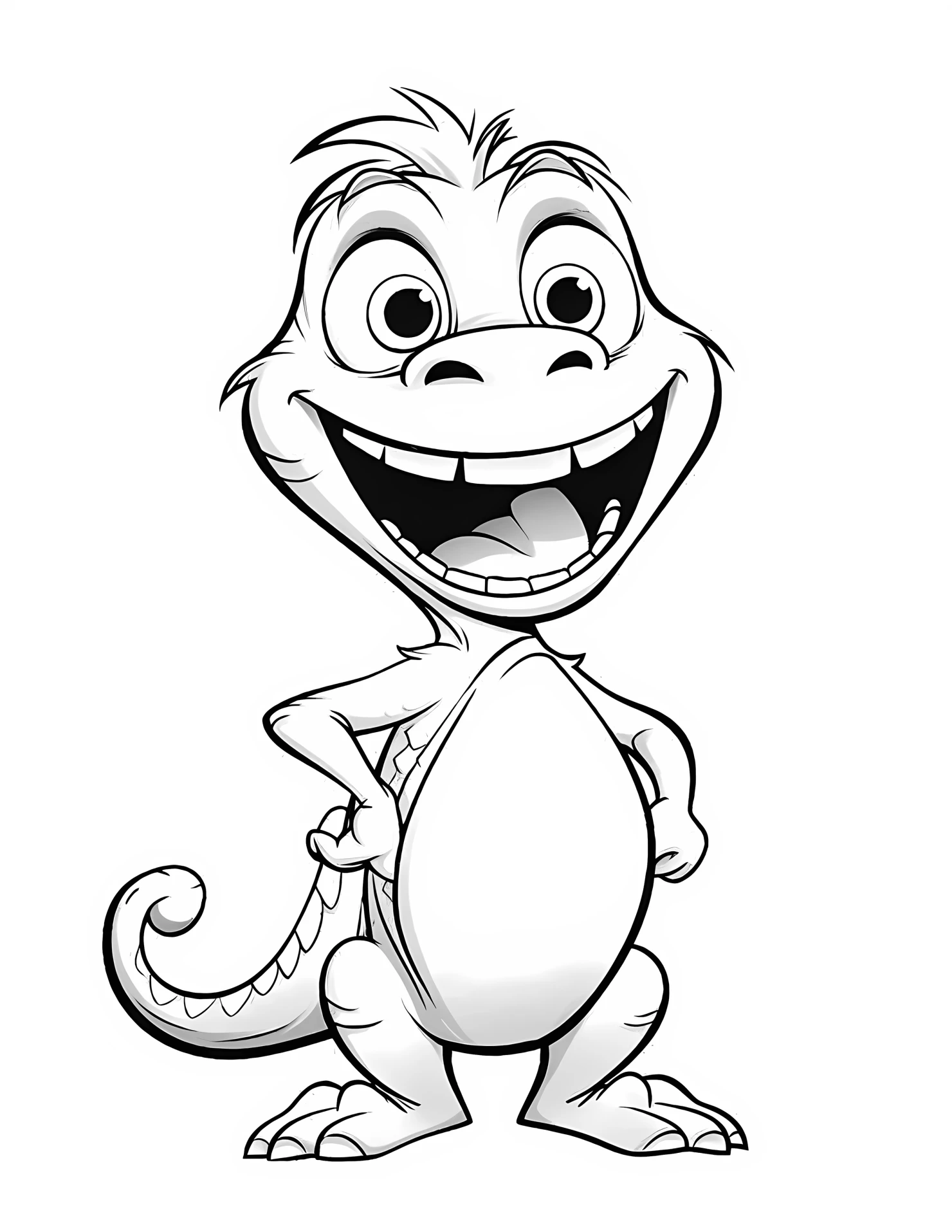 Lizard for kids coloring page on white color background #31994