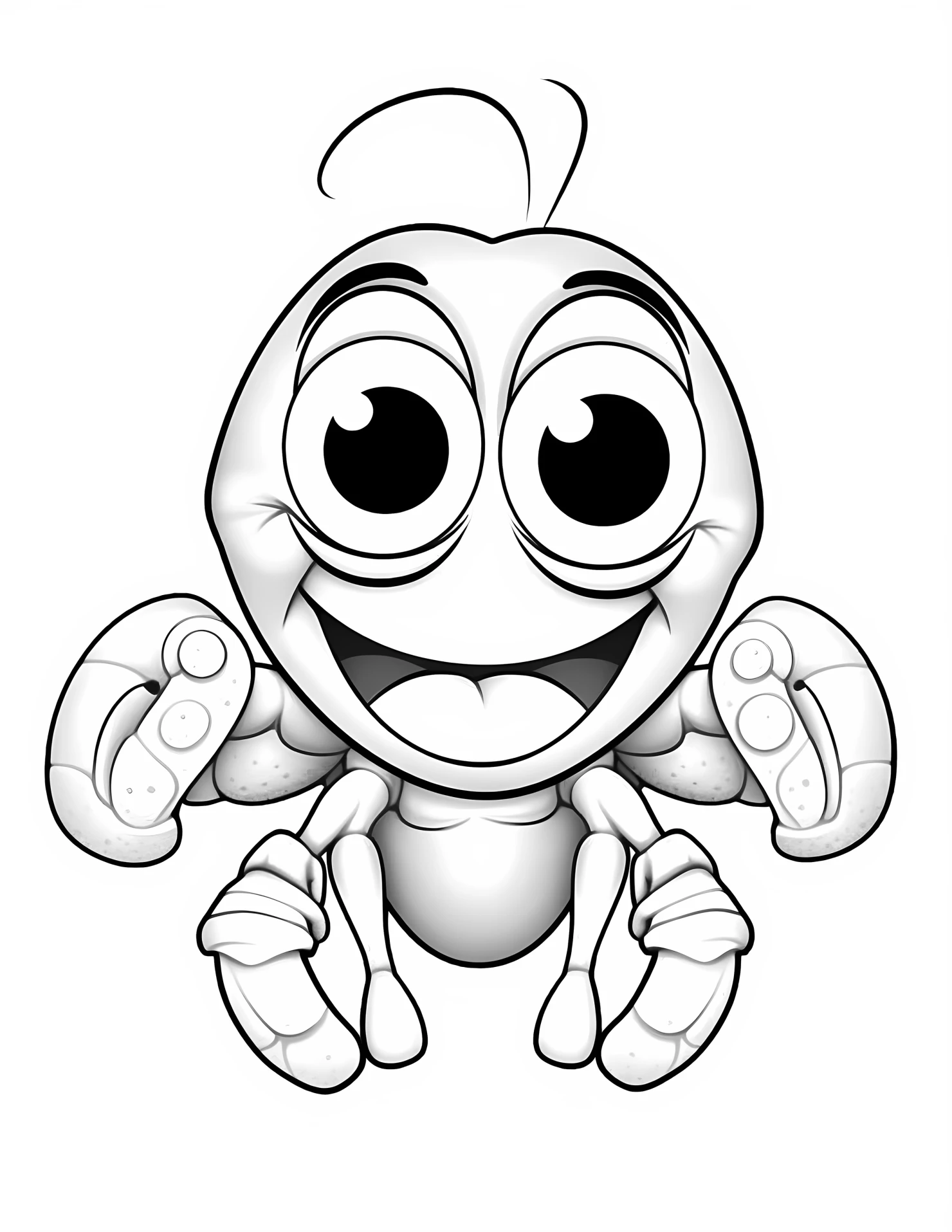 Lobster for kids coloring page on white color background #31997
