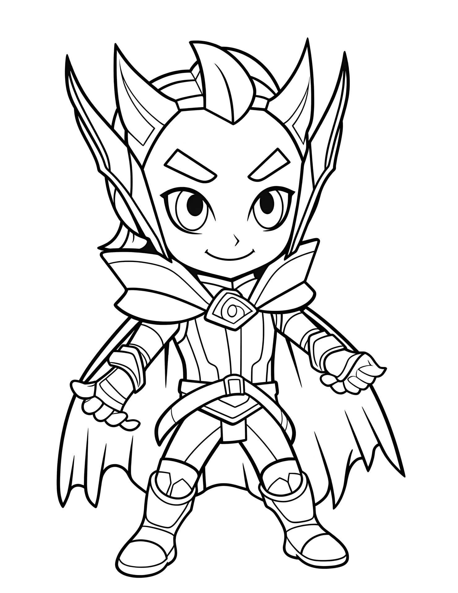 Loki for kids coloring page on white color background #32002