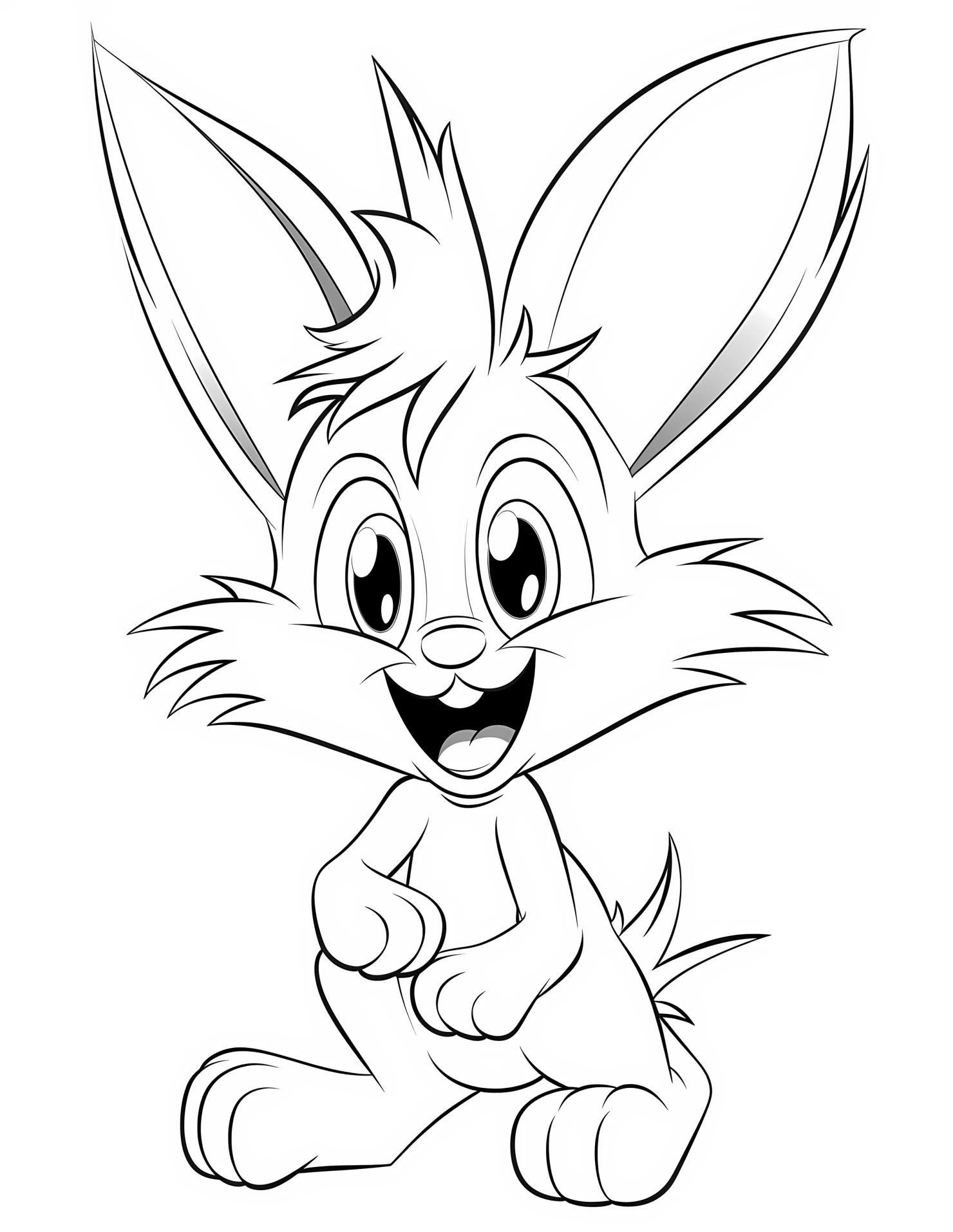 Looney Tune for kids coloring page on white color background #32010