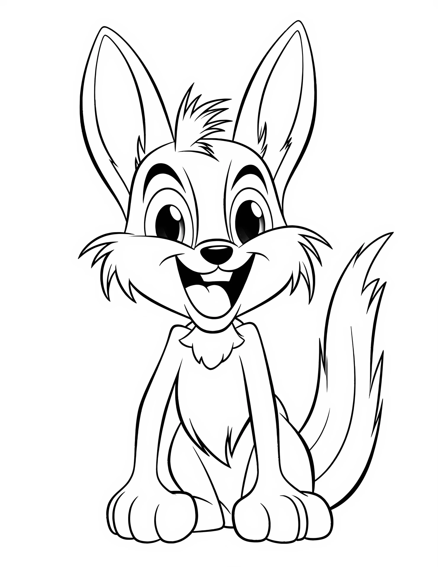 Looney Tune for kids coloring page on white color background #32013