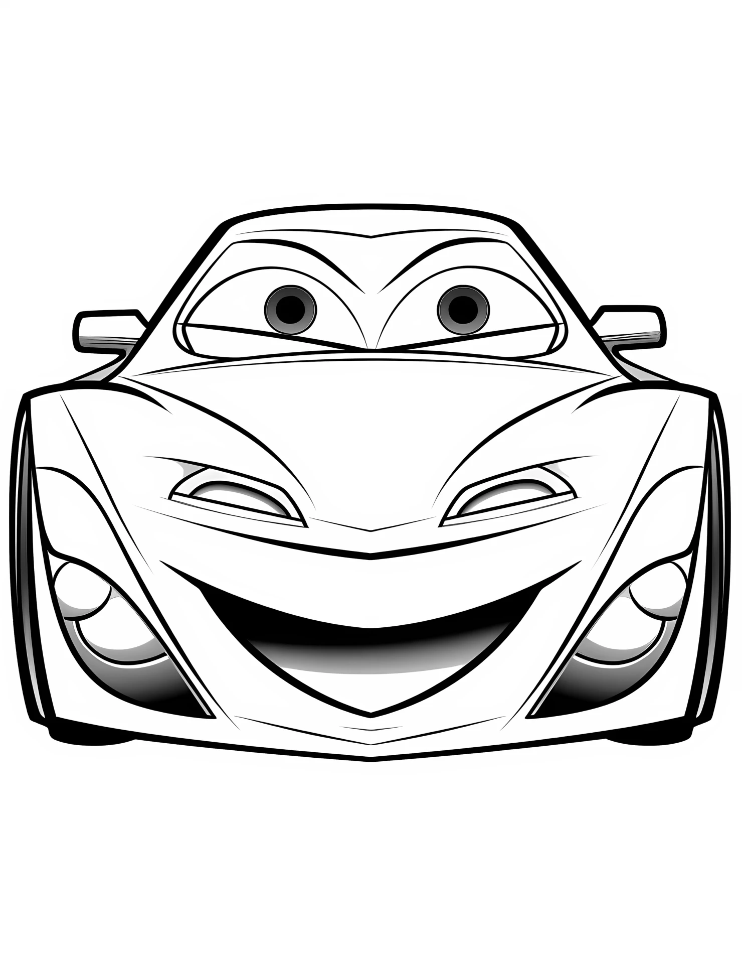 Luxury car for kids coloring page on white color background #32022