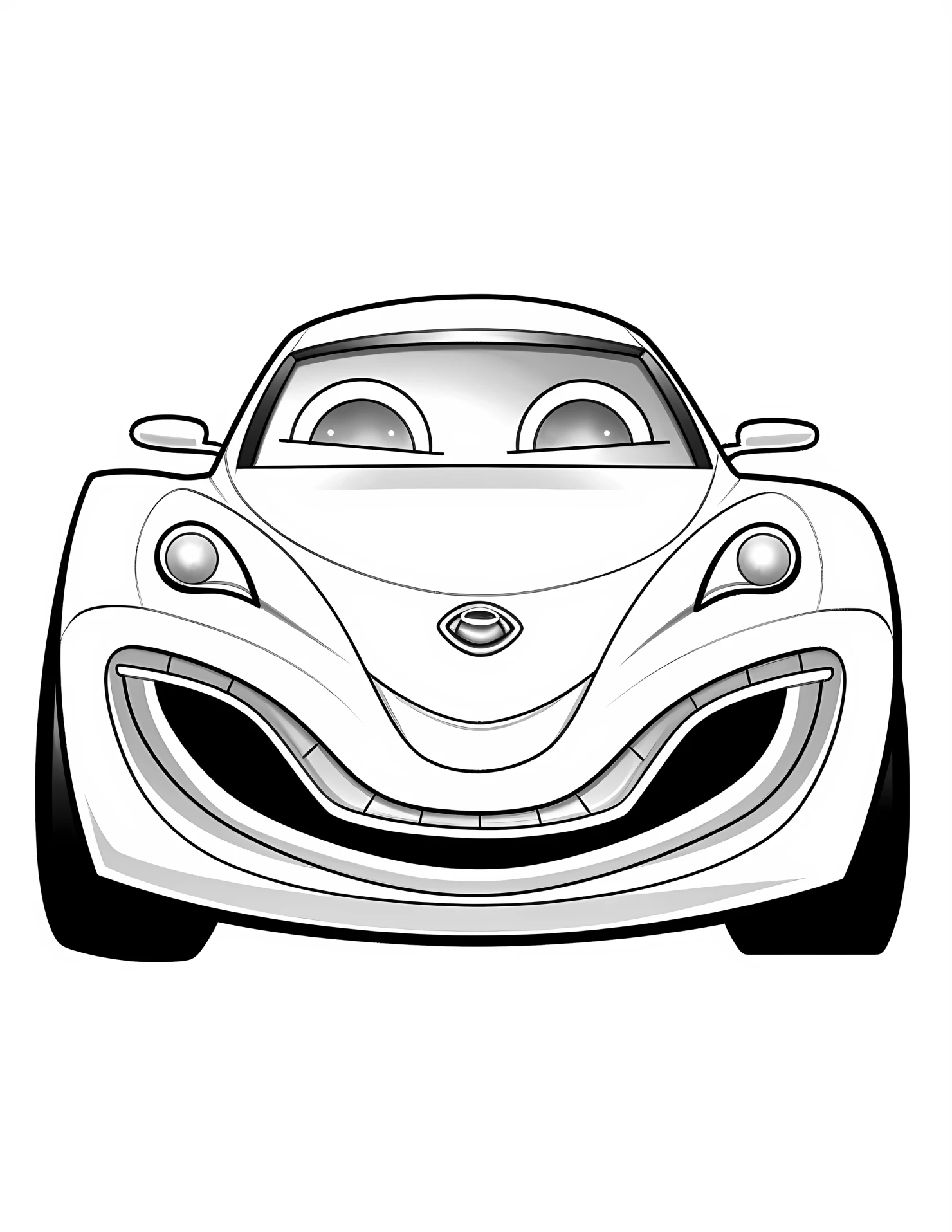 Luxury car for kids coloring page on white color background #32024