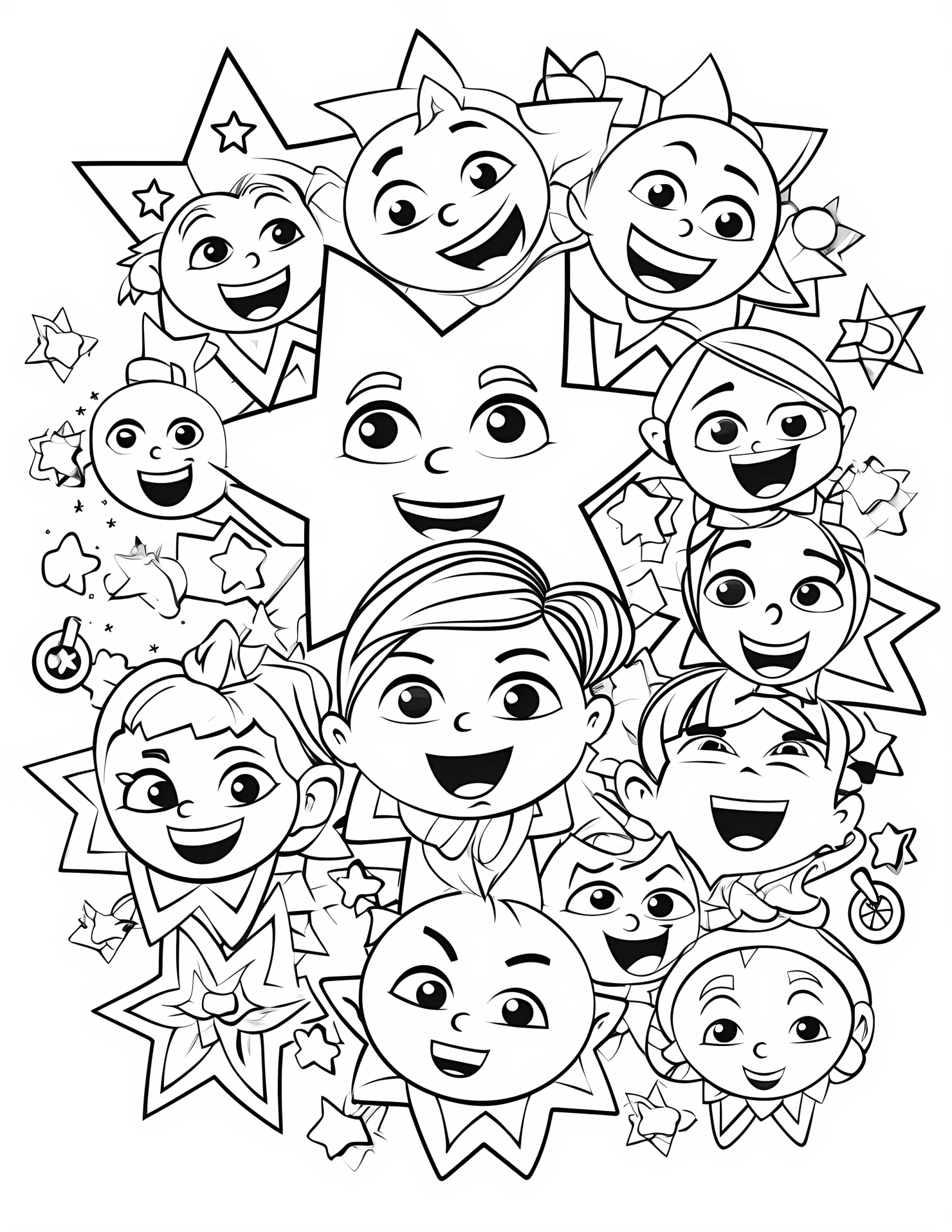 Magic for kids coloring page on white color background #32027