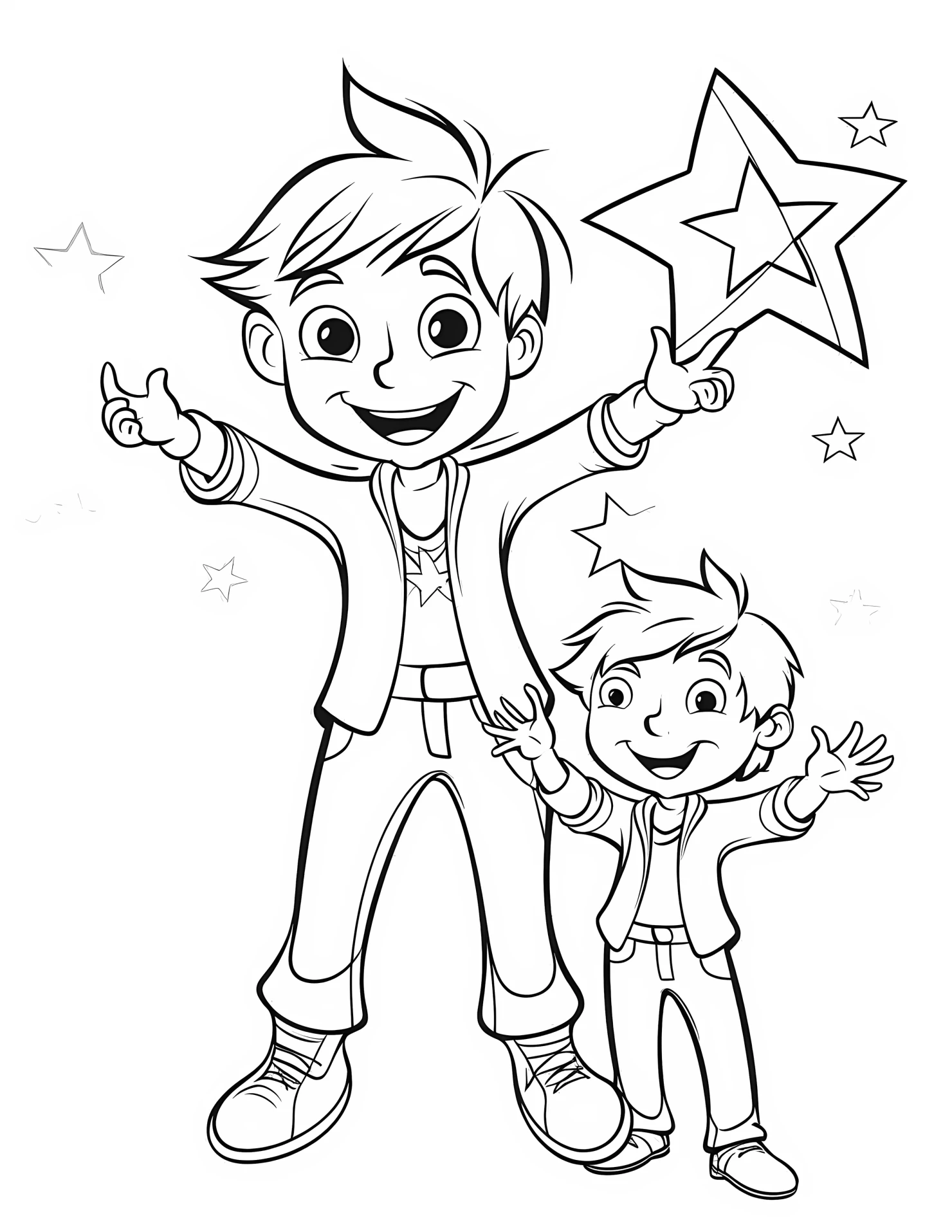 Magic for kids coloring page on white color background #32035