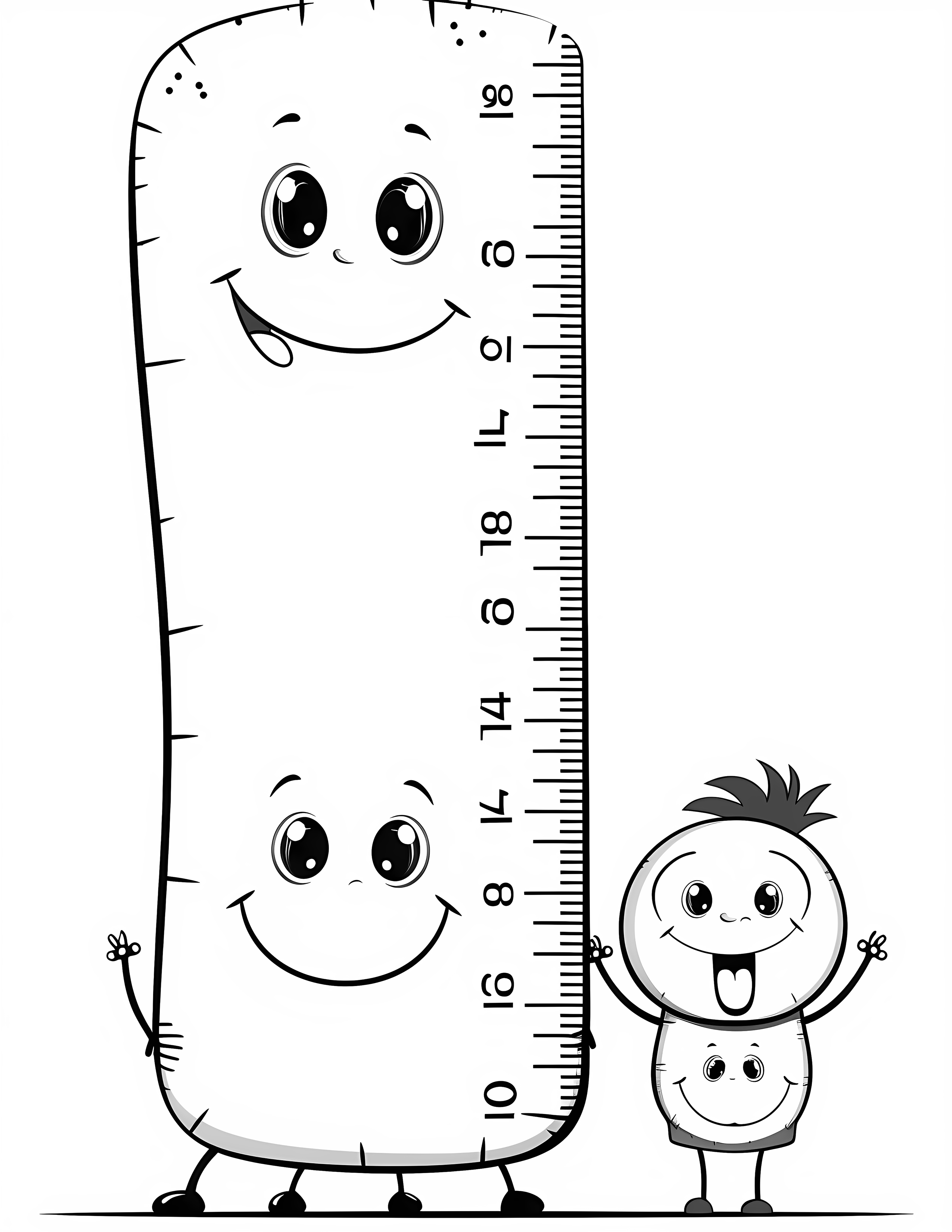 Scale for kids coloring page on white color background #32640