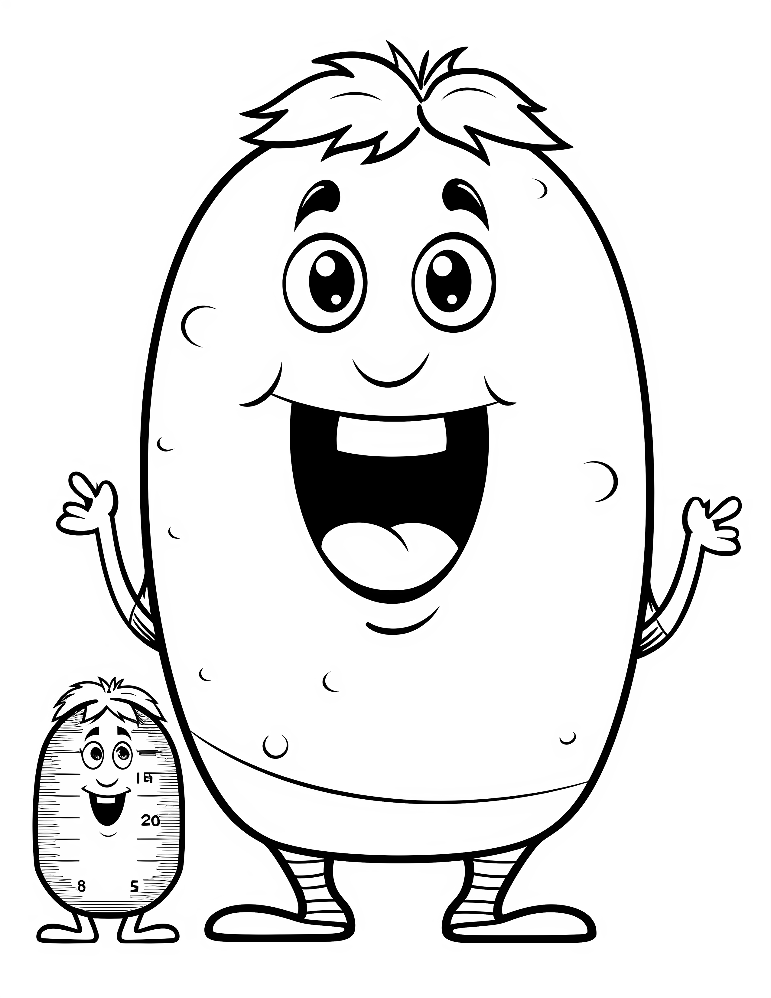 Scale for kids coloring page on white color background #32641