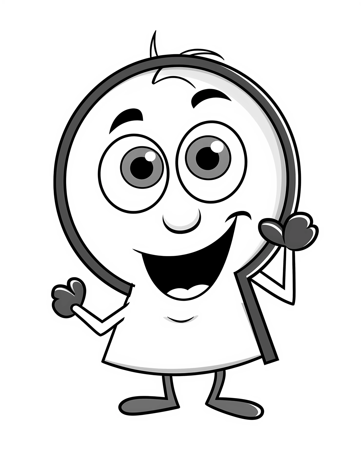 Magnifying glass for kids coloring page on white color background #32039