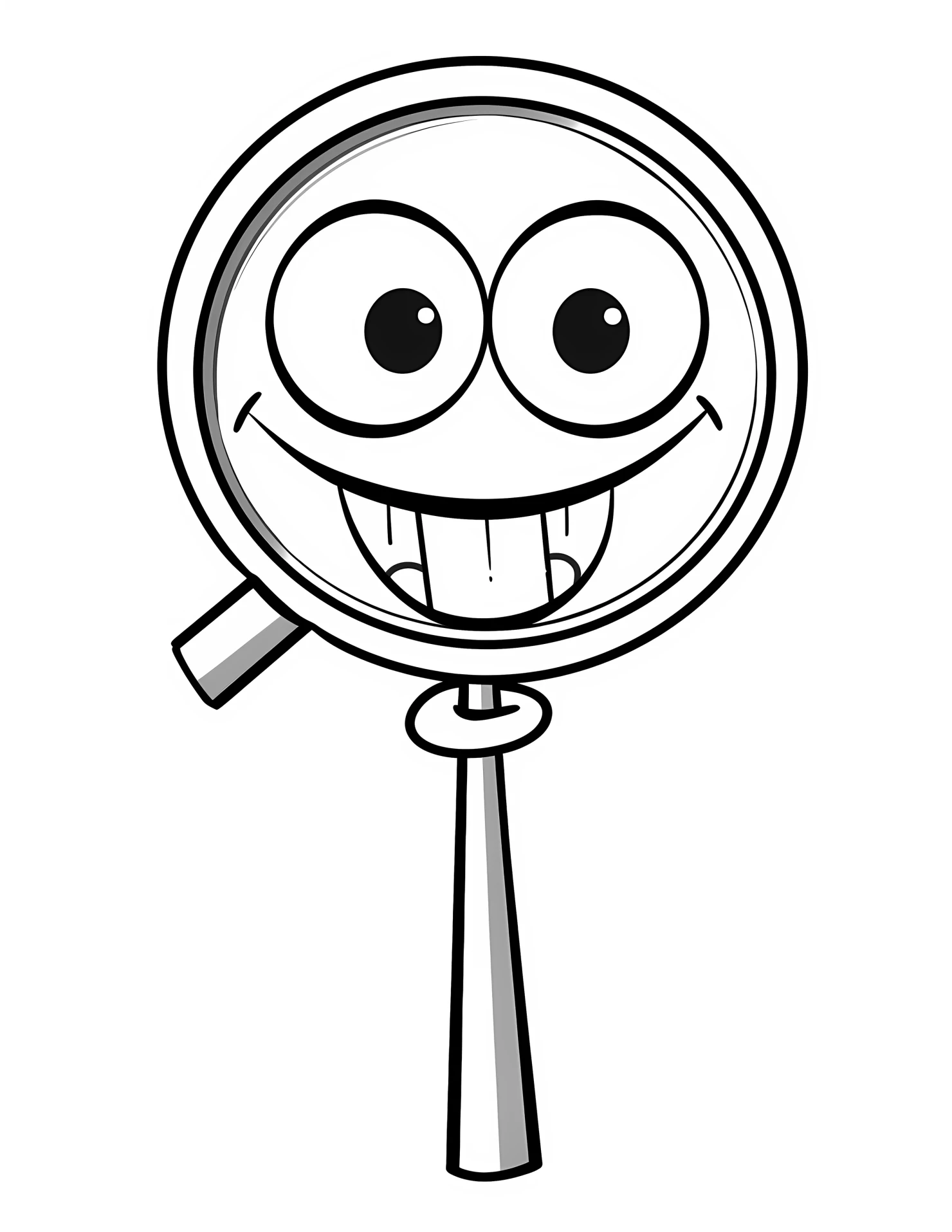 Magnifying glass for kids coloring page on white color background #32040