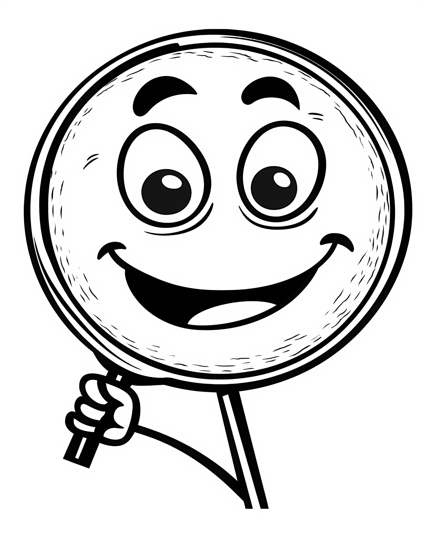 Magnifying glass for kids coloring page on white color background #32041