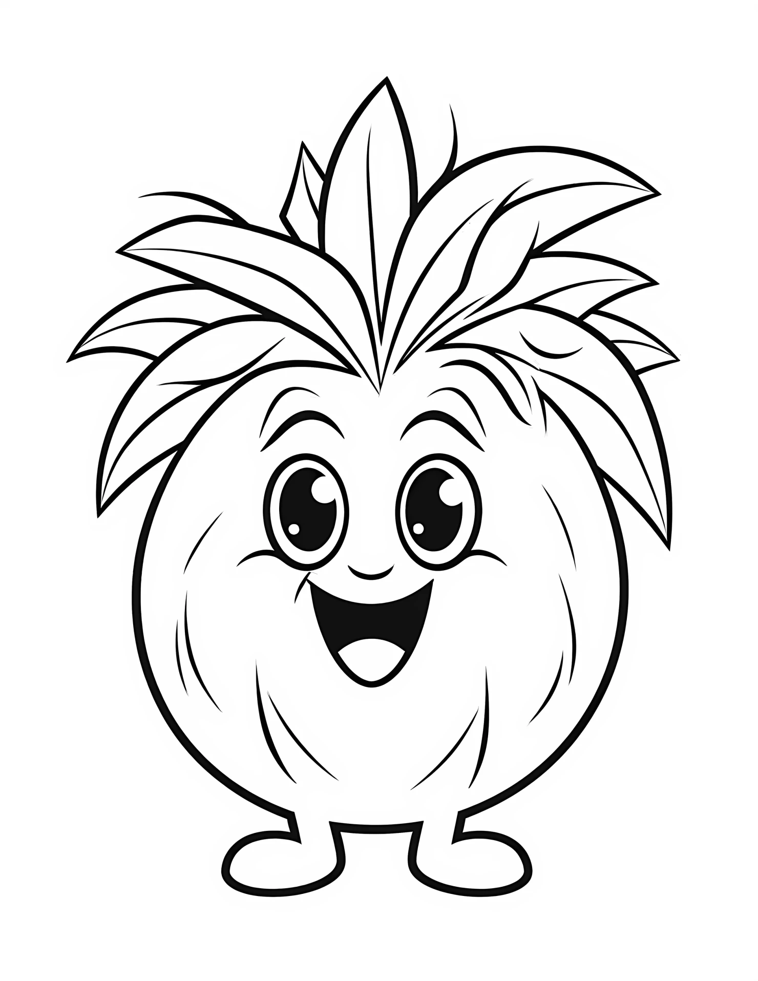 Mango for kids coloring page on white color background #32042