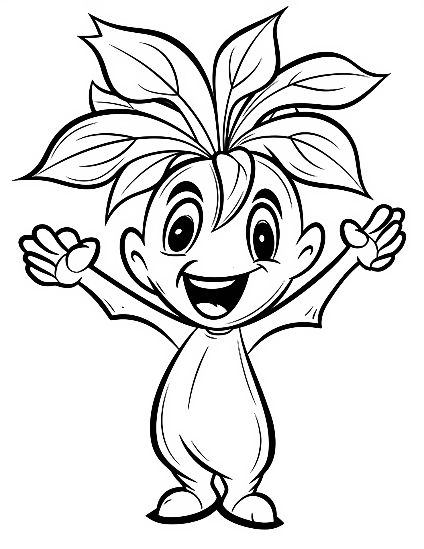 Mango for kids coloring page on white color background #32043
