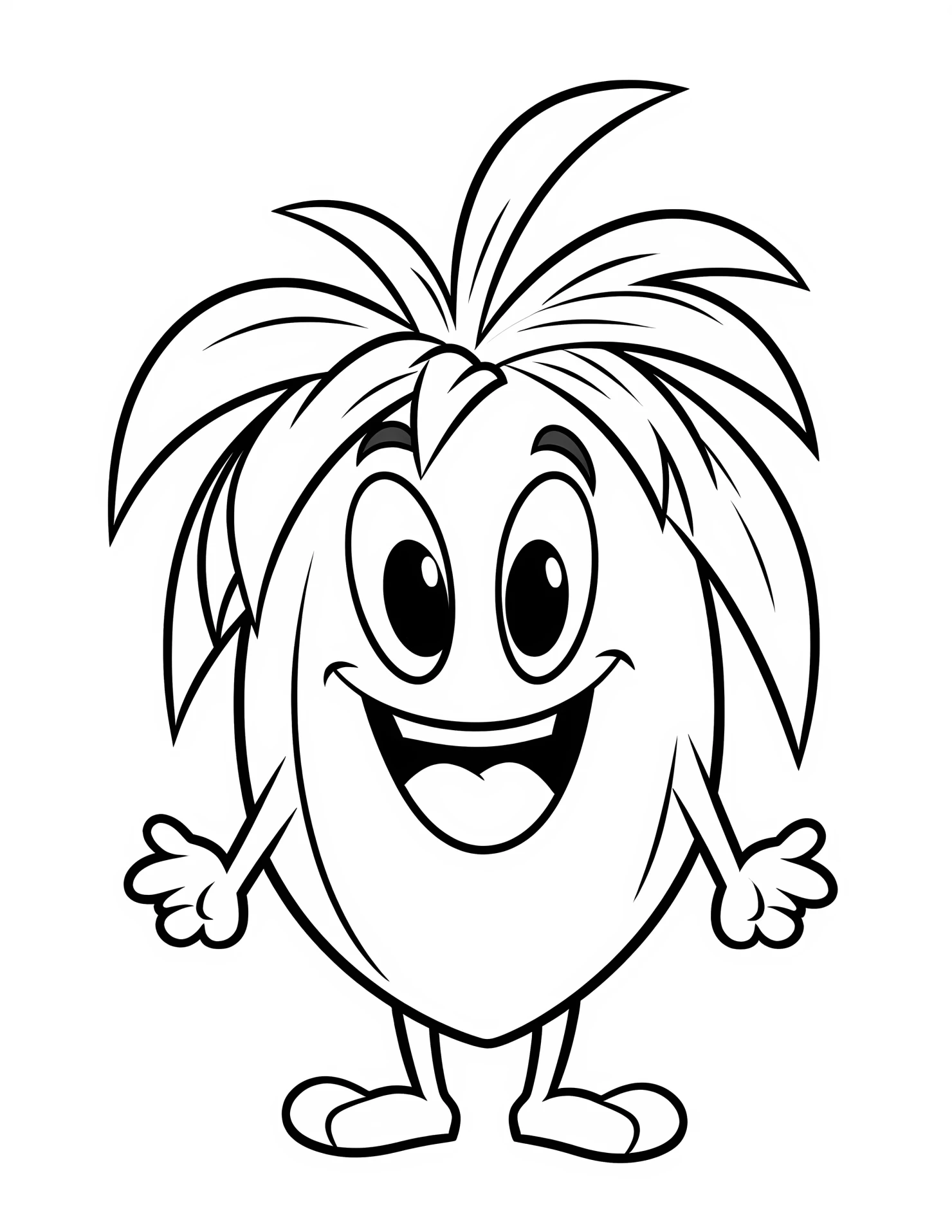 Mango for kids coloring page on white color background #32045