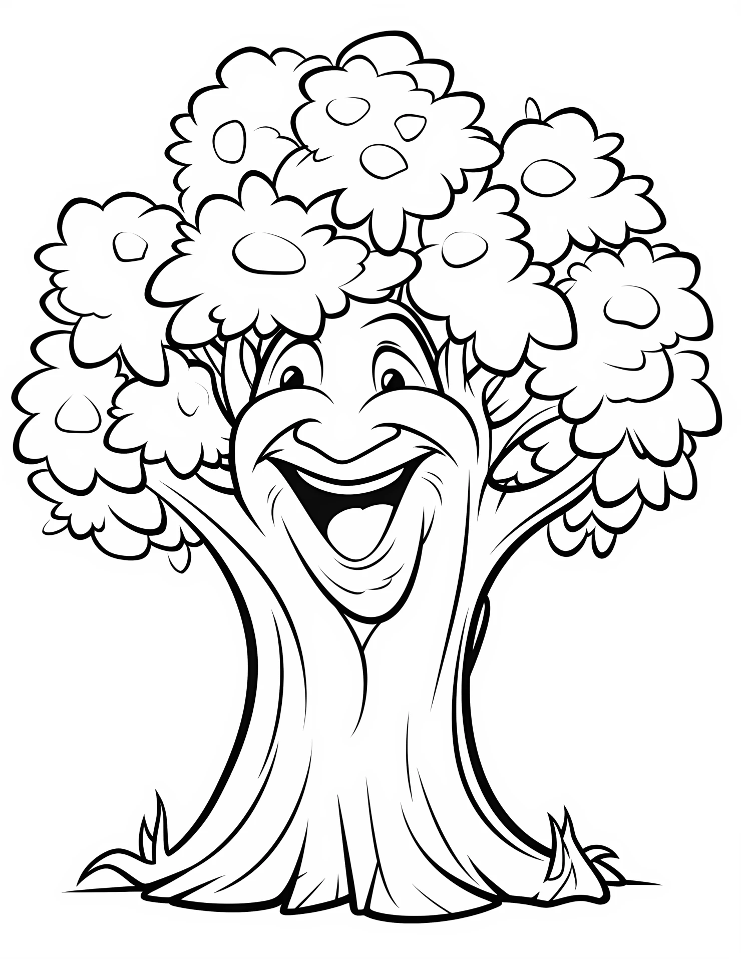 Maple tree for kids coloring page on white color background #32047