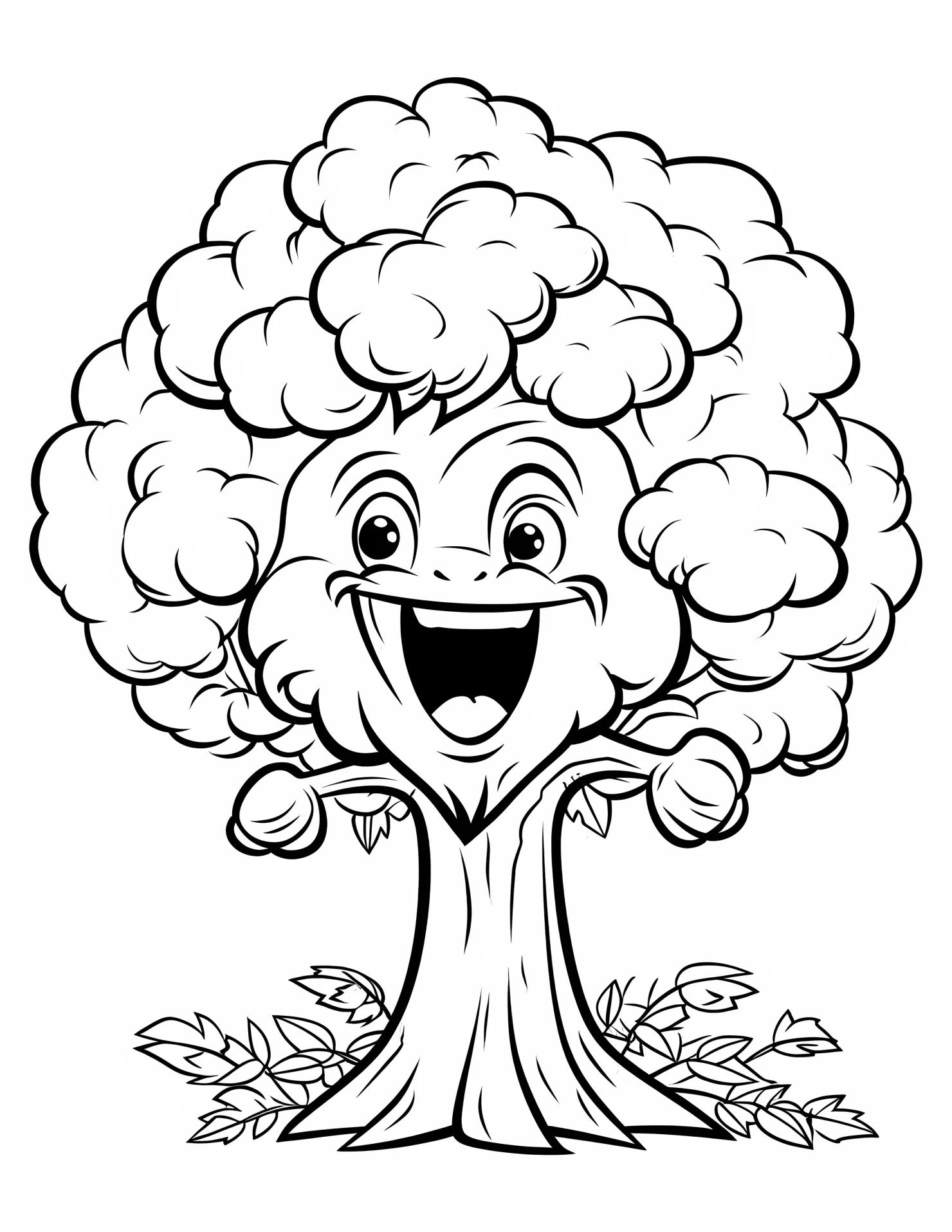 Maple tree for kids coloring page on white color background #32048