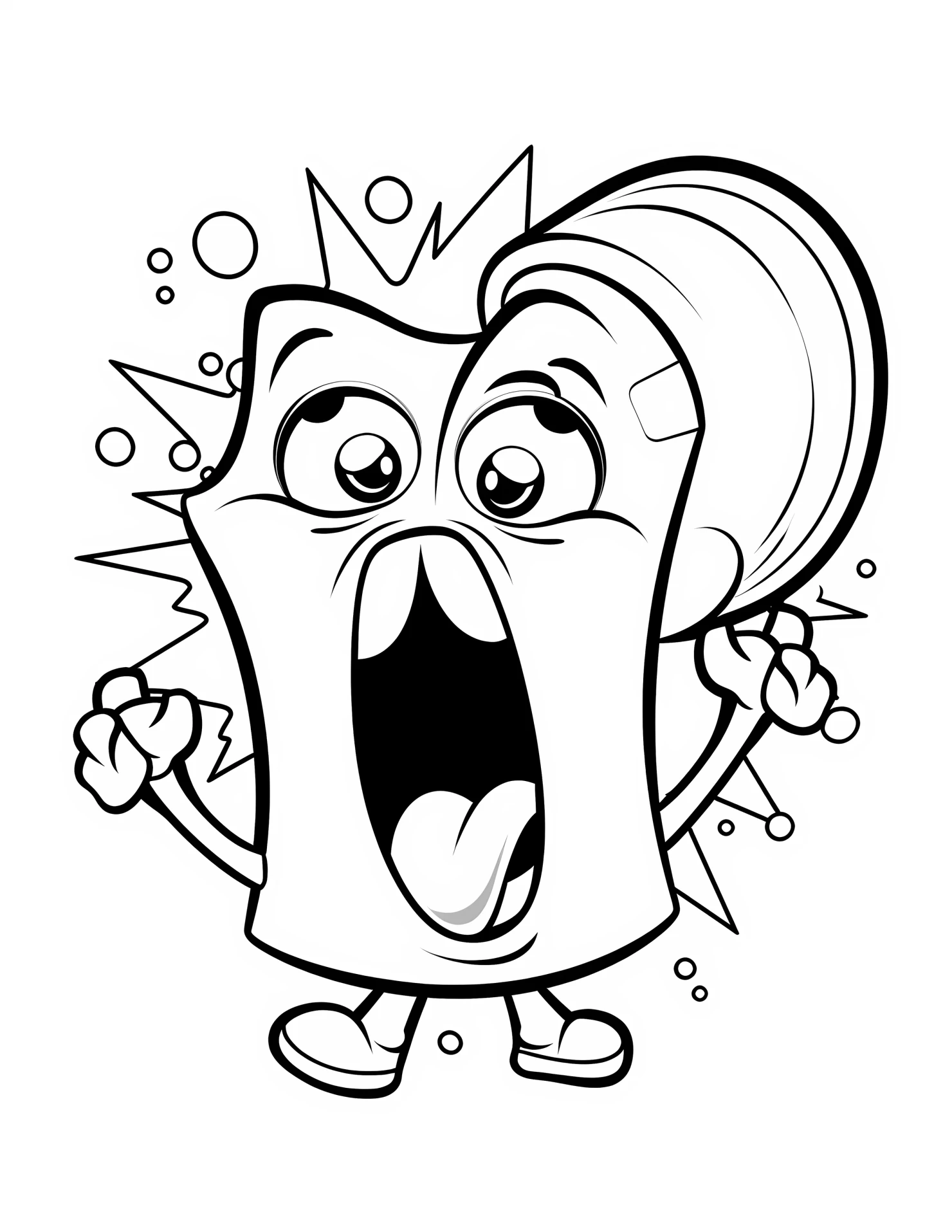 Megaphone for kids coloring page on white color background #32075