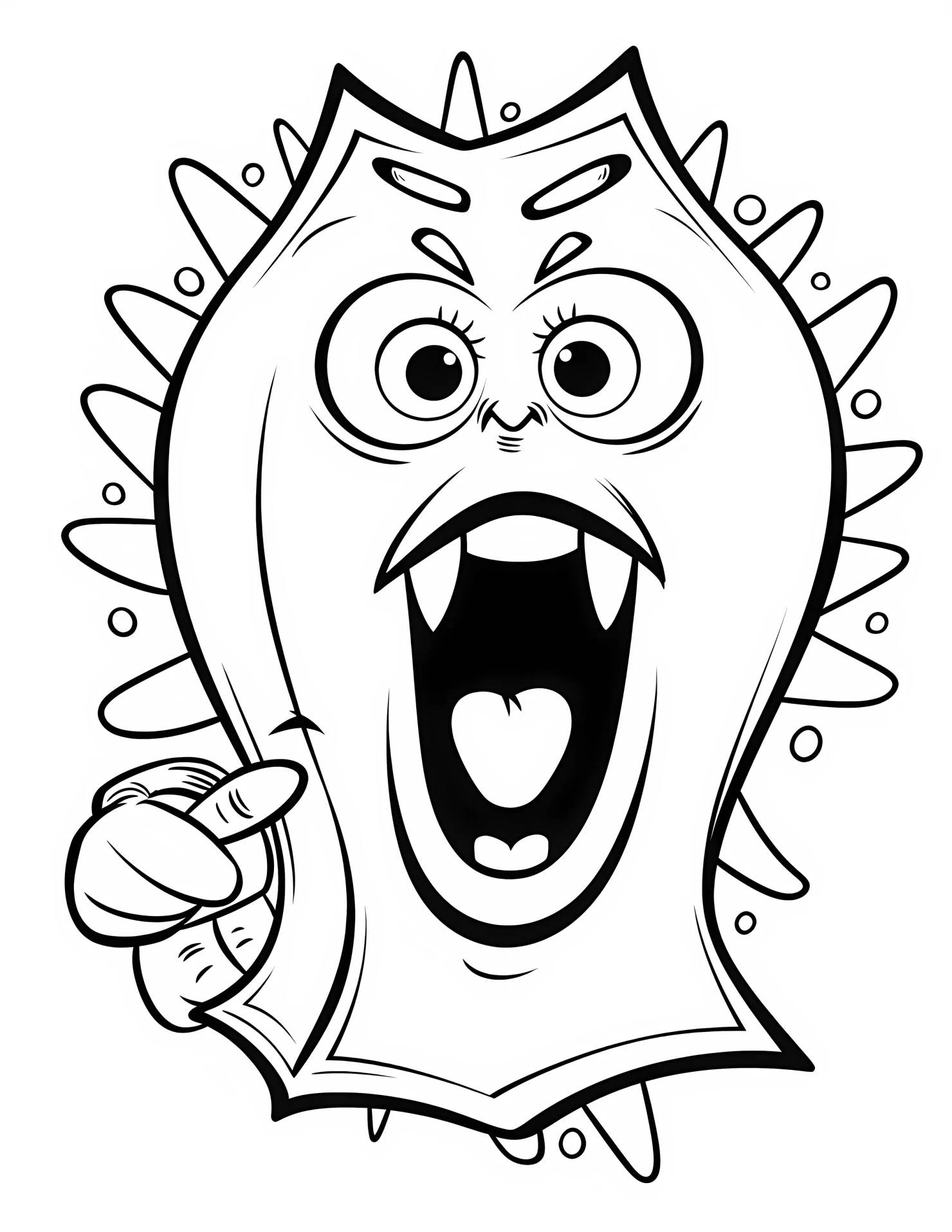 Megaphone for kids coloring page on white color background #32076