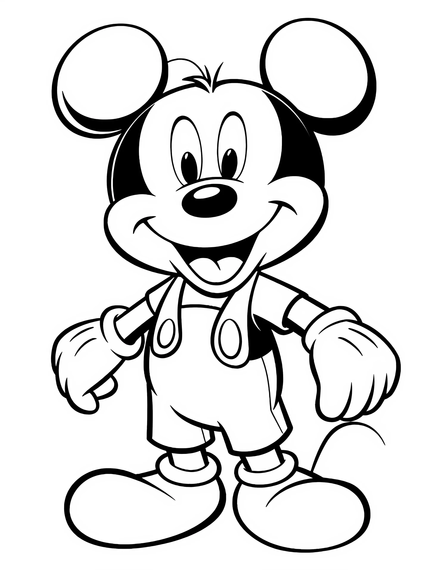 Mickey Mouse for kids coloring page on white color background #32084