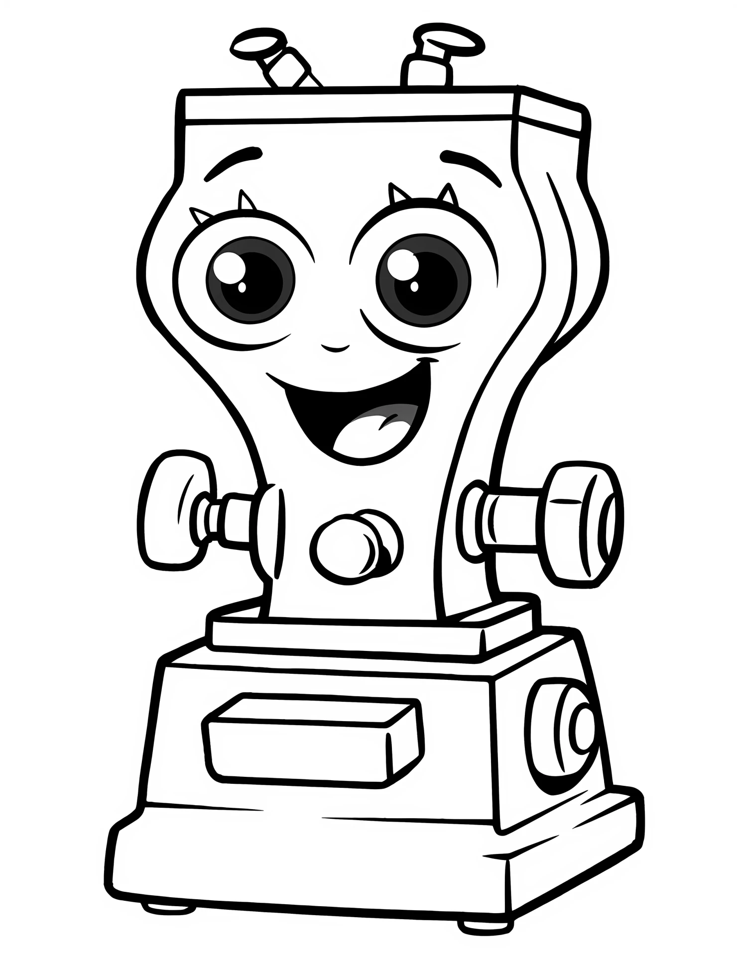 Microscope for kids coloring page on white color background #32089
